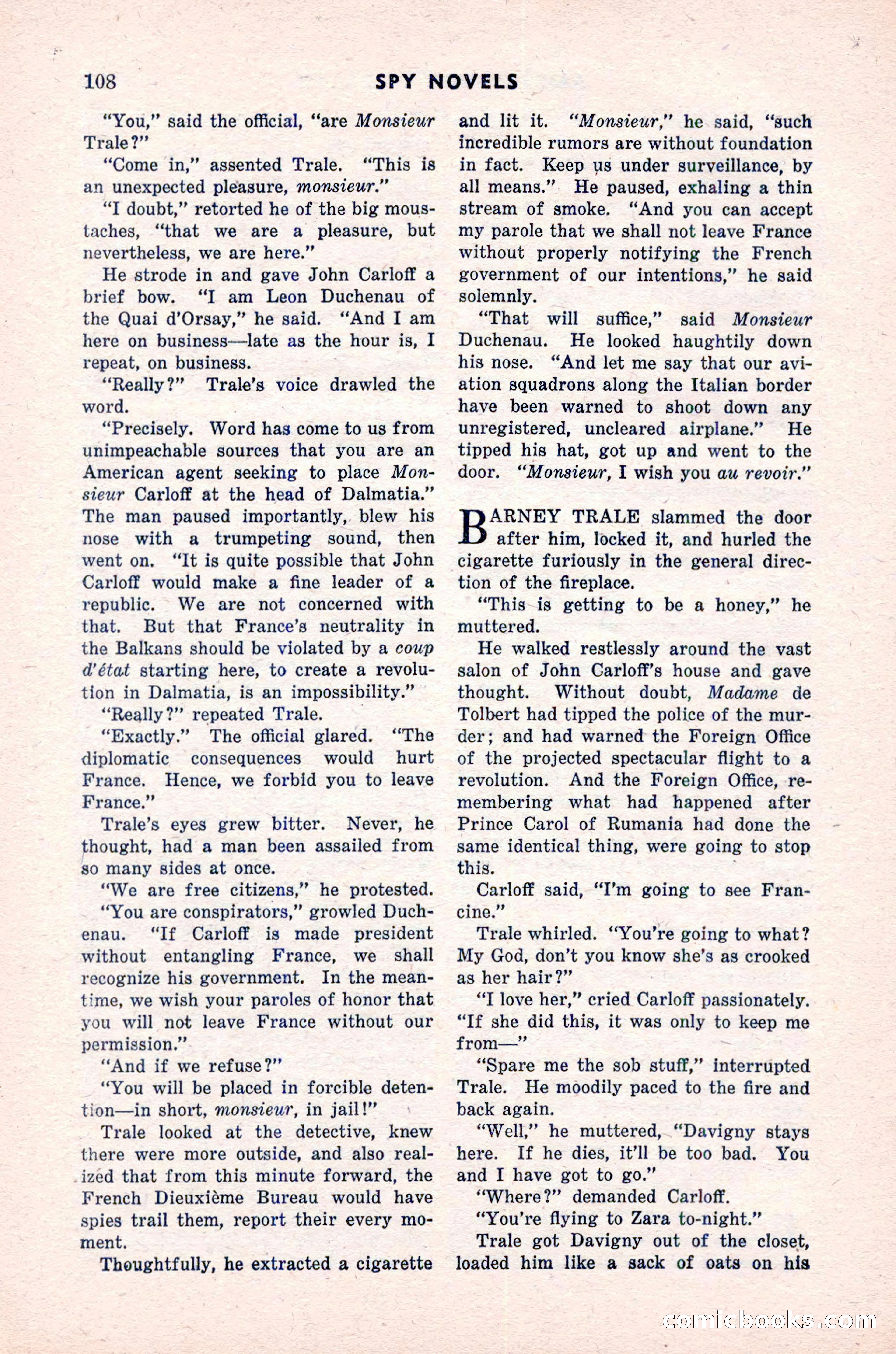 Spy Novels Magazine, June 1935 — page 110 of 122