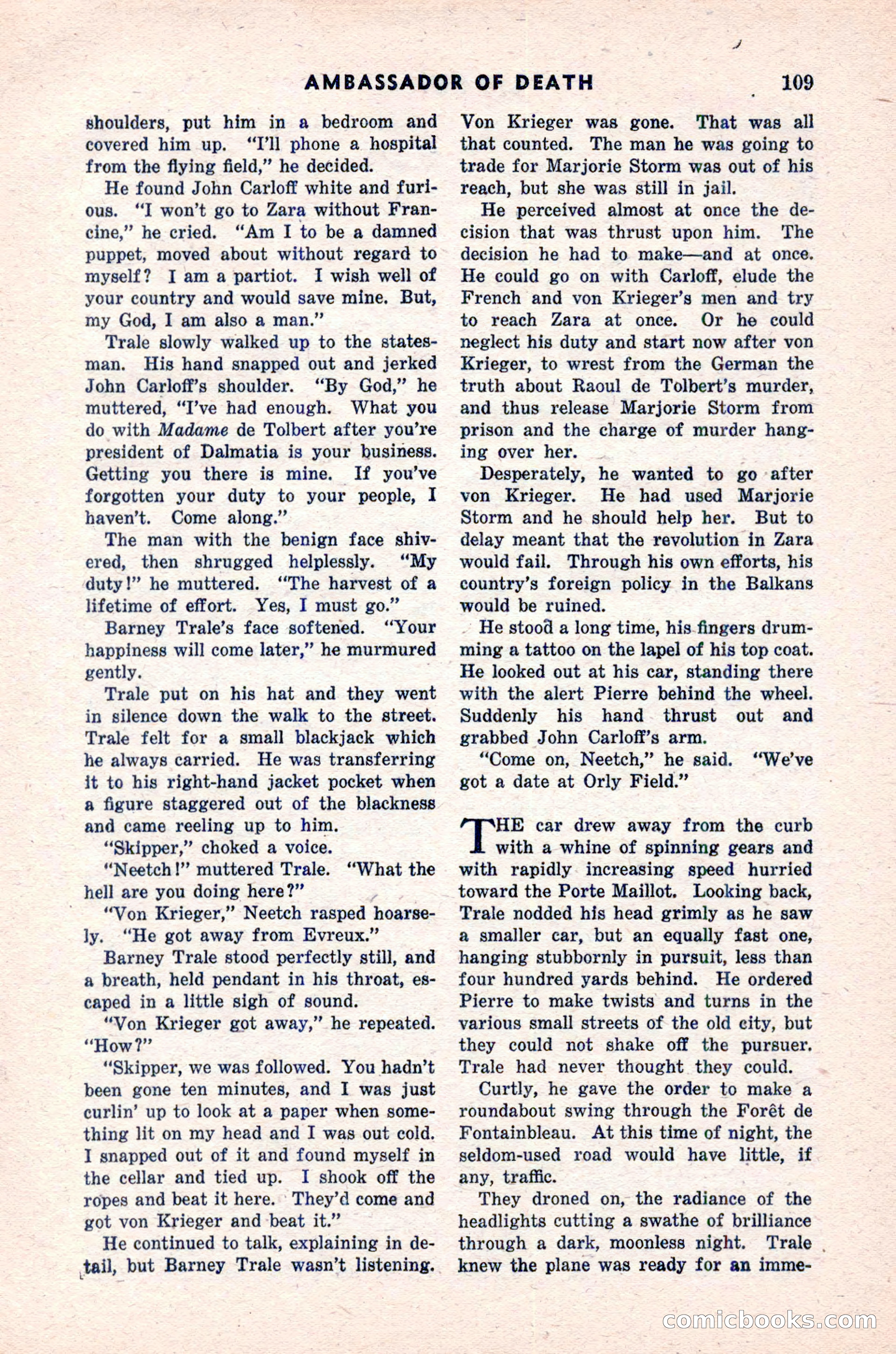 Spy Novels Magazine, June 1935 — page 111 of 122