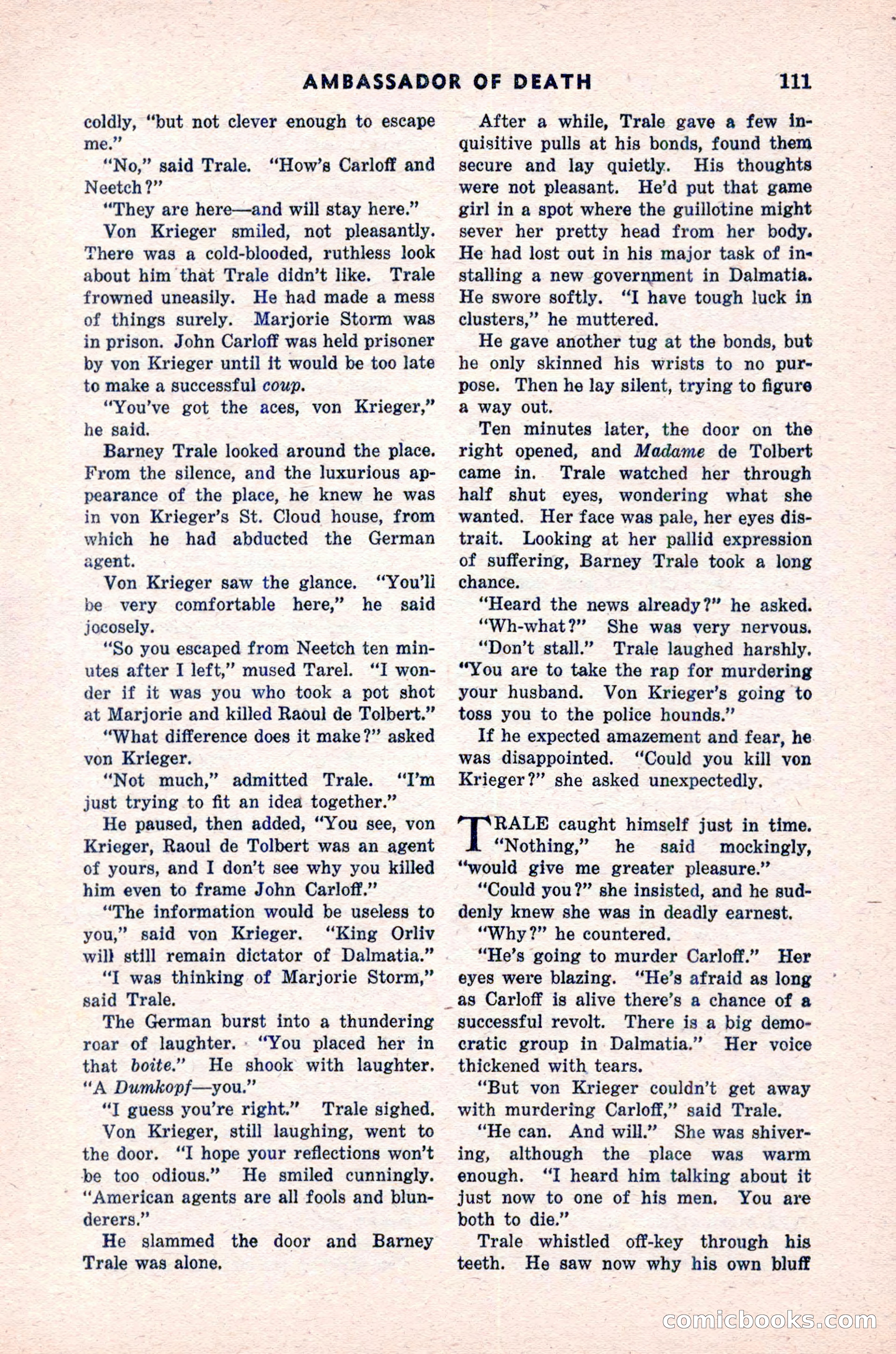 Spy Novels Magazine, June 1935 — page 113 of 122