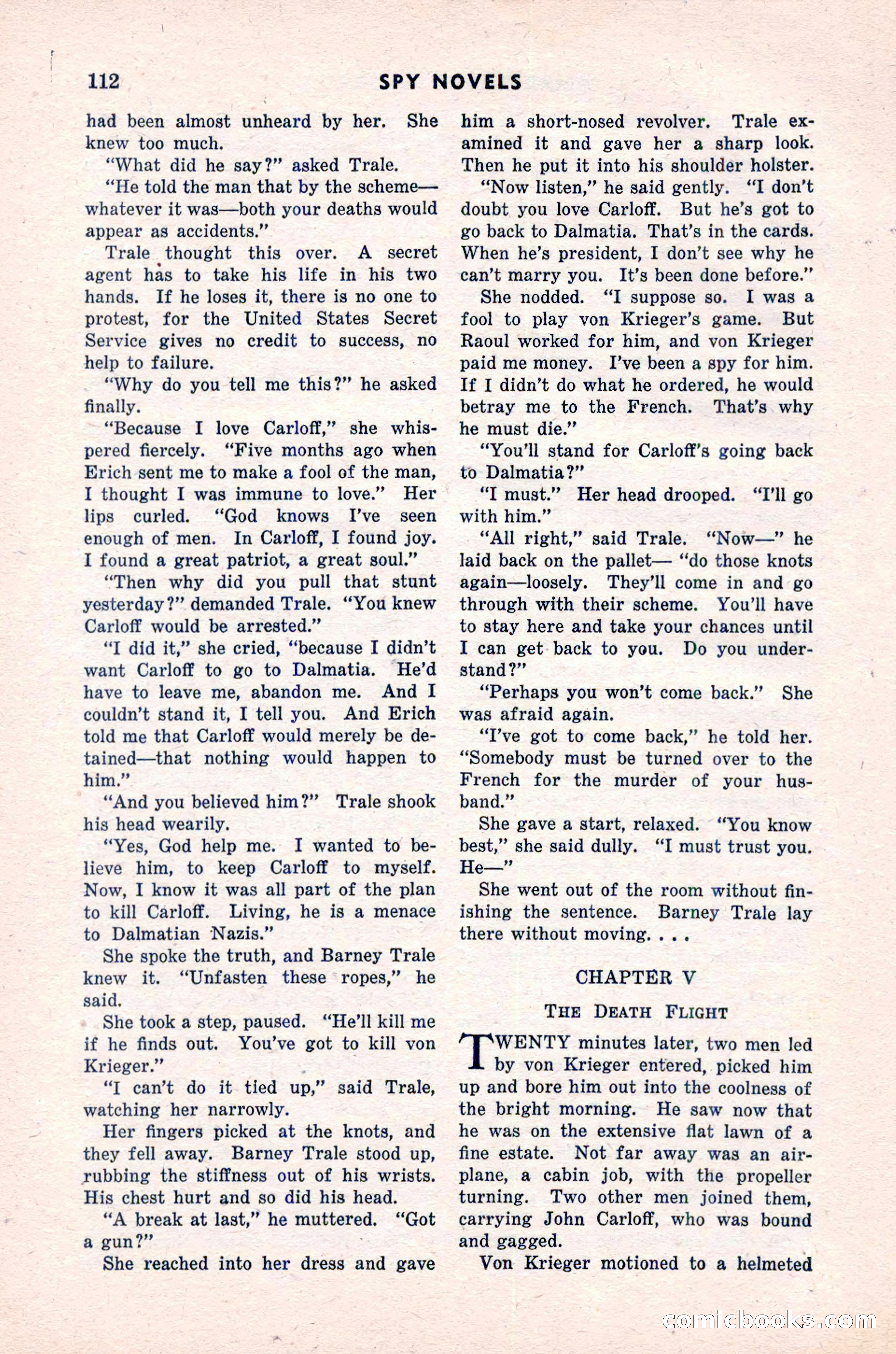 Spy Novels Magazine, June 1935 — page 114 of 122