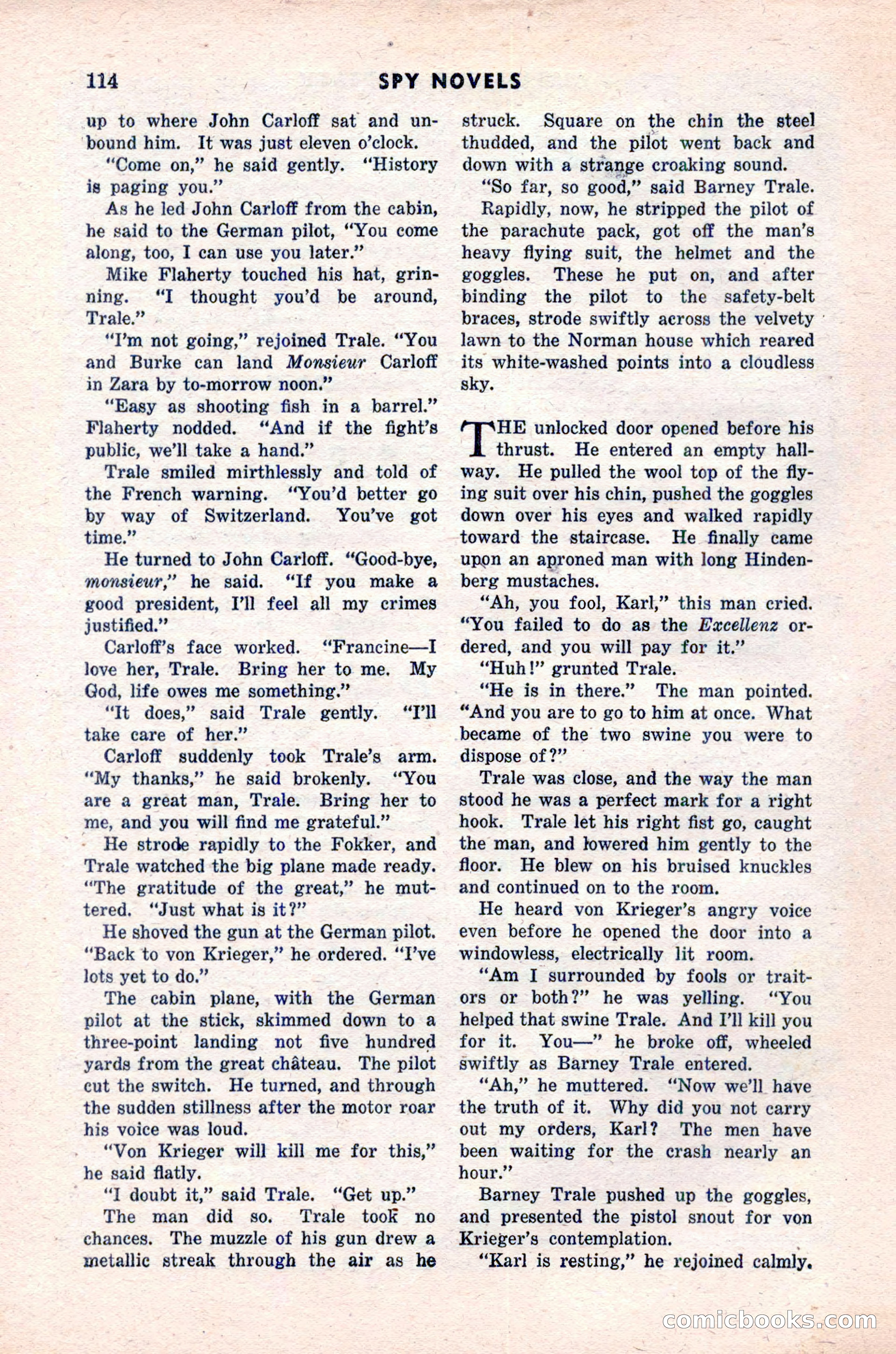 Spy Novels Magazine, June 1935 — page 116 of 122