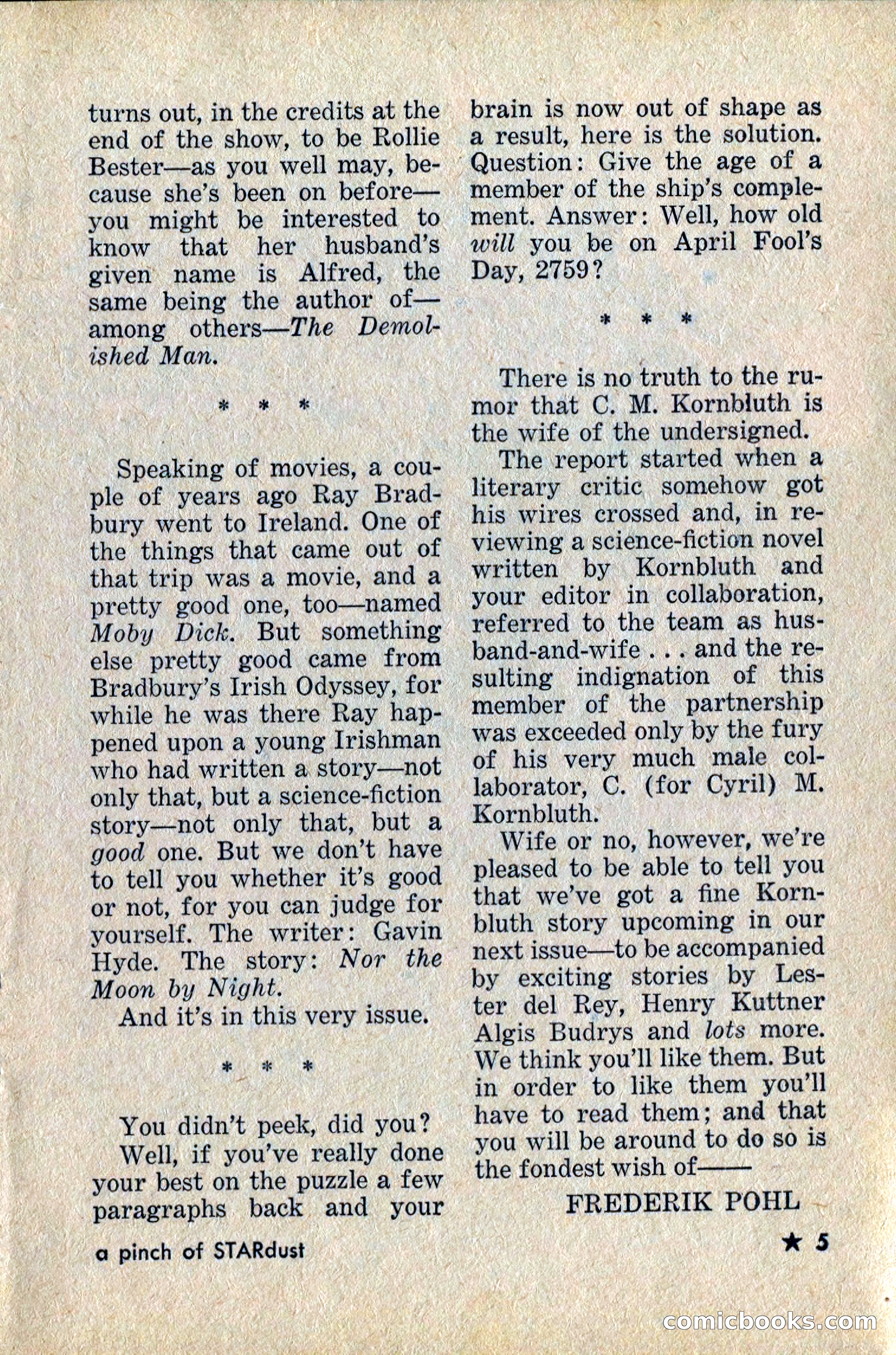 Star Science Fiction, January 1958 — page 7 of 132