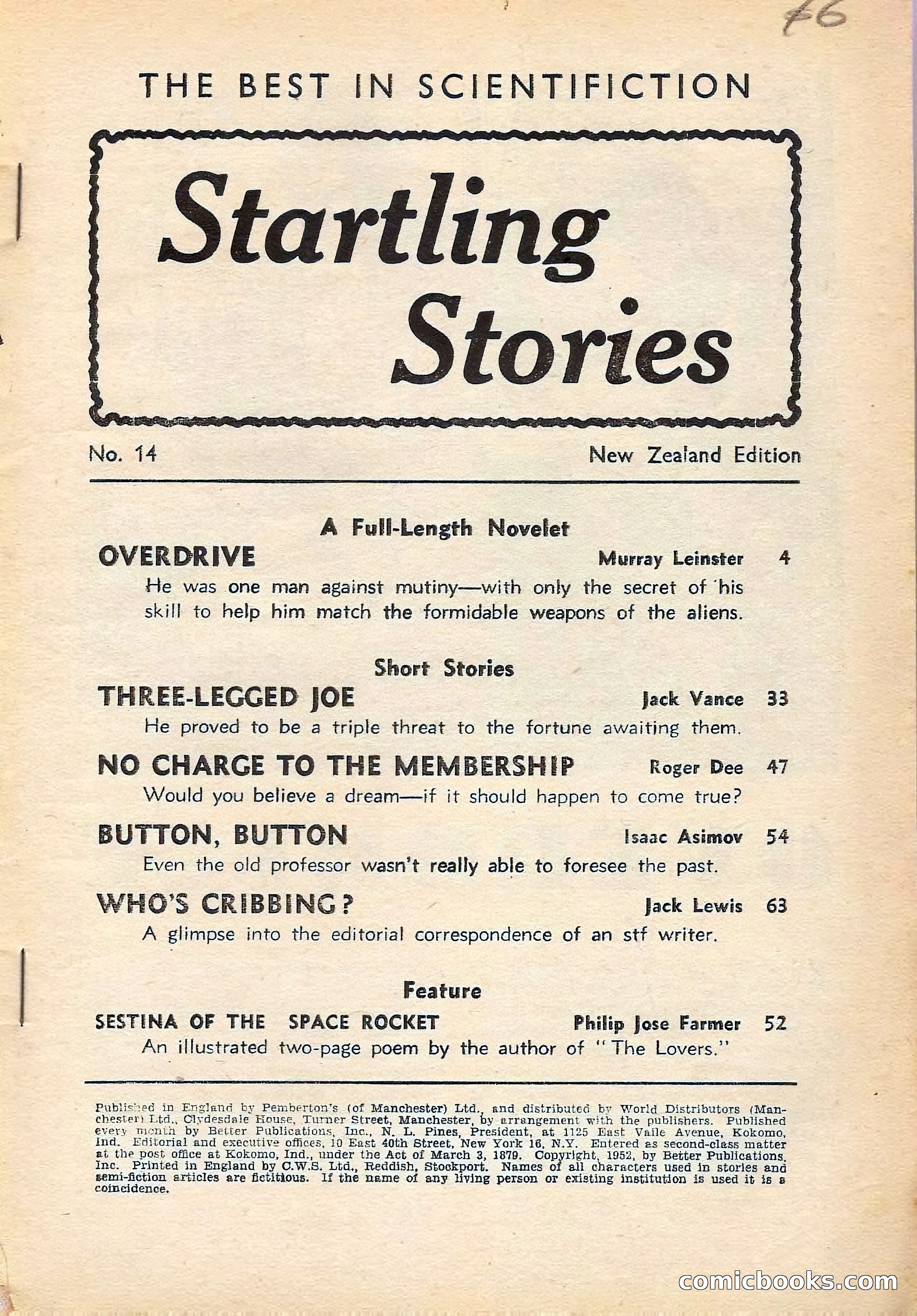 Startling Stories (New Zealand Edition) — page 3 of 68