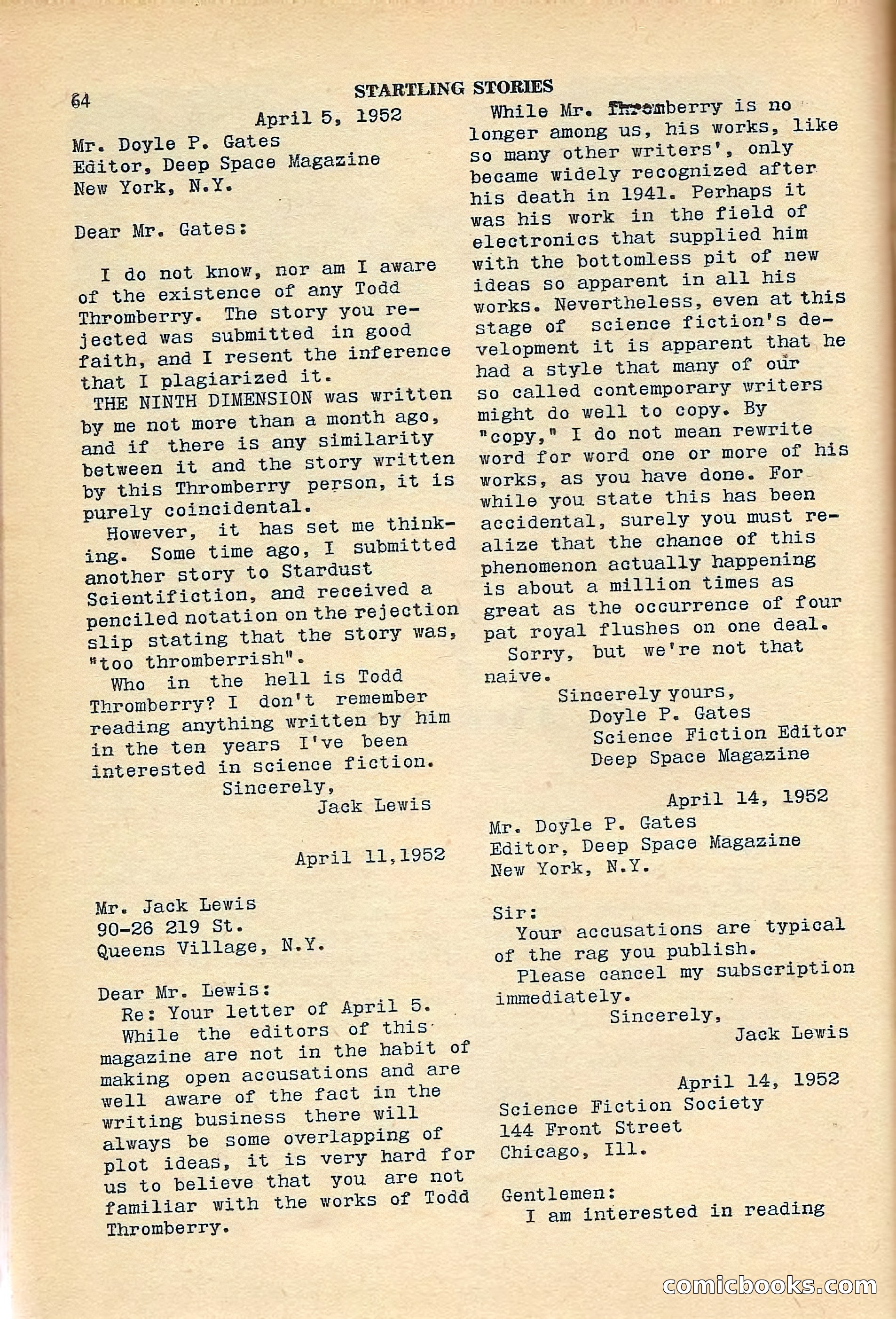 Startling Stories (New Zealand Edition) — page 64 of 68