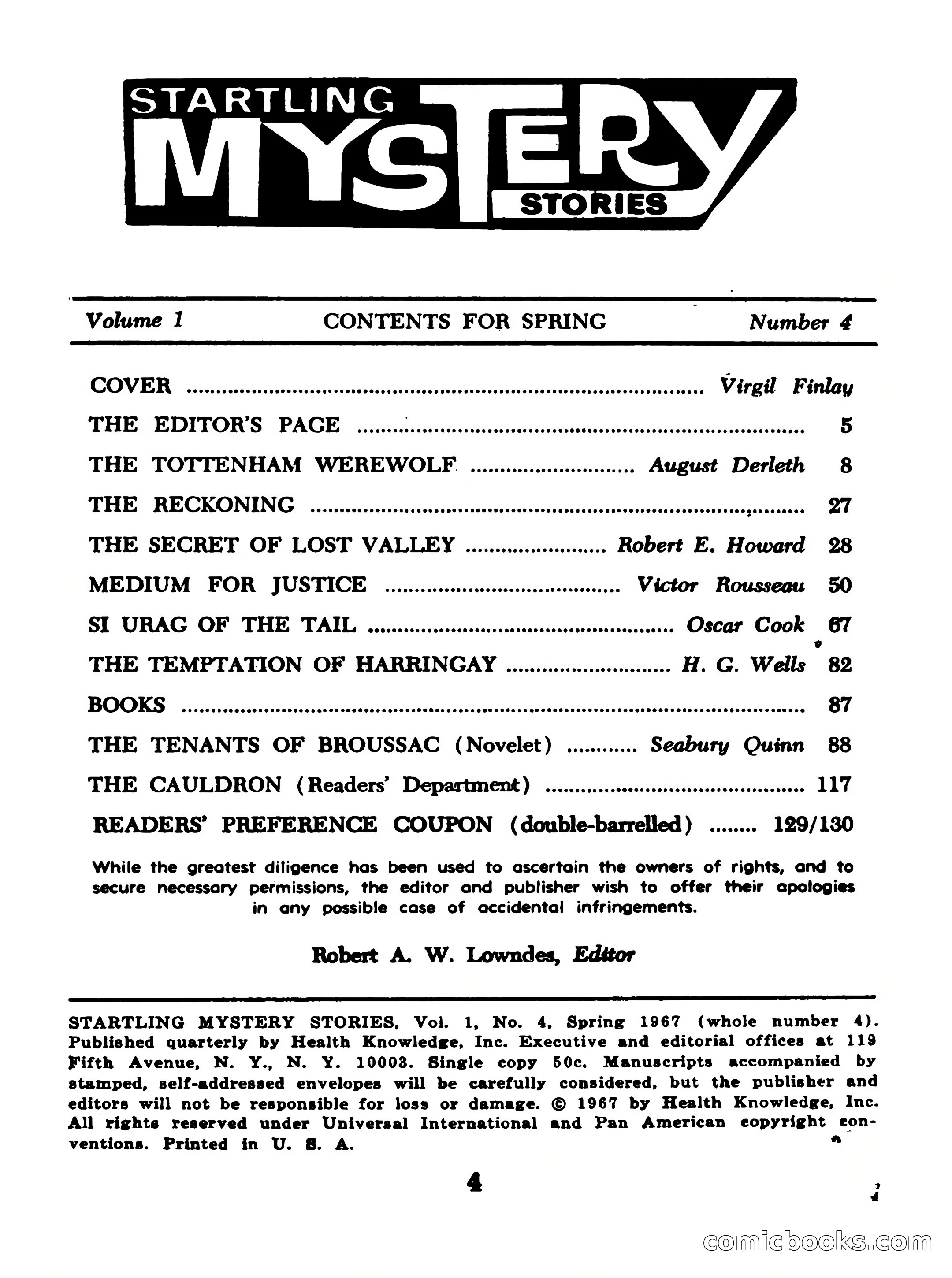 Startling Mystery Stories, No. 4 — page 4 of 132