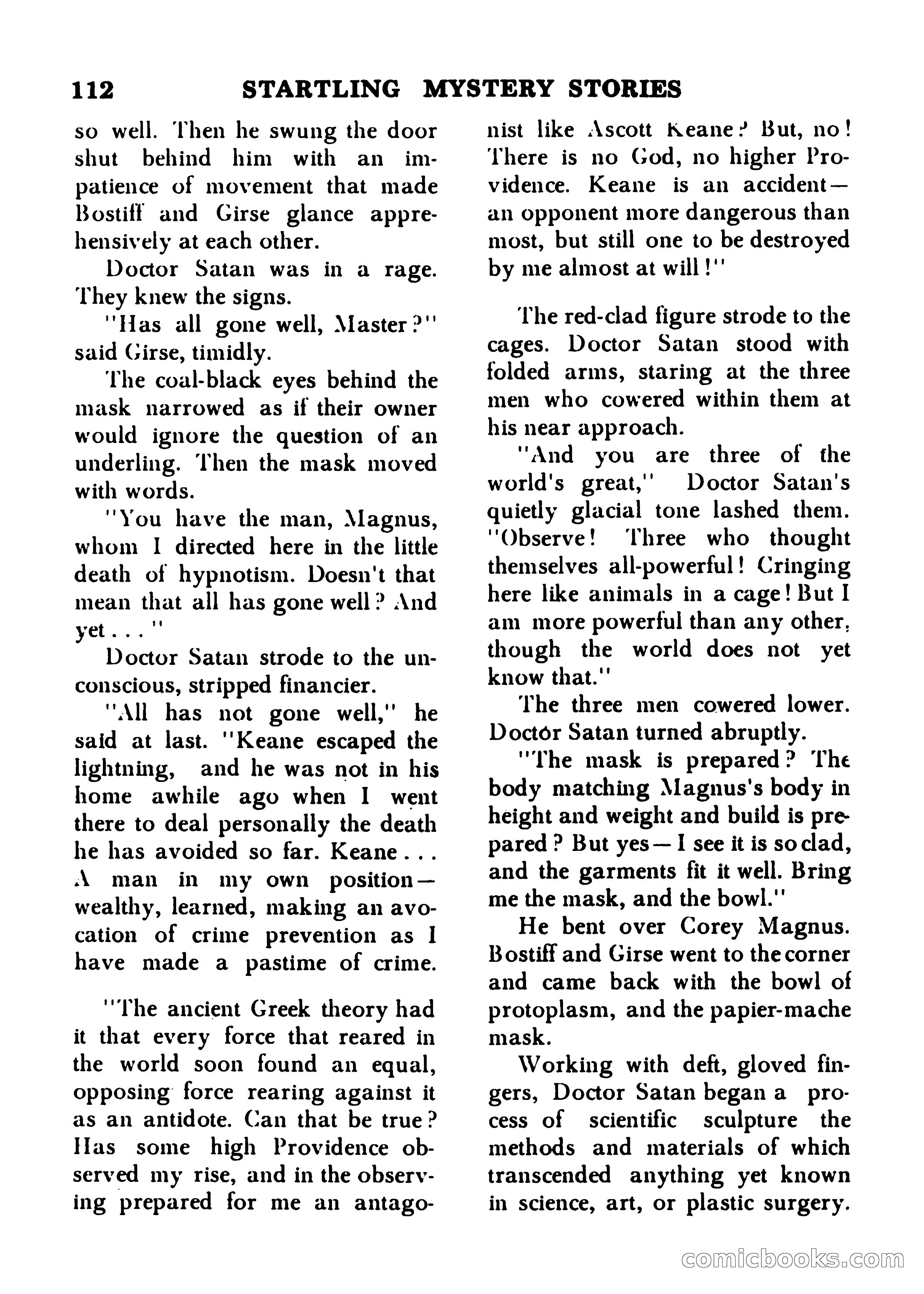 Startling Mystery Stories, Winter No. 7 — page 112 of 132