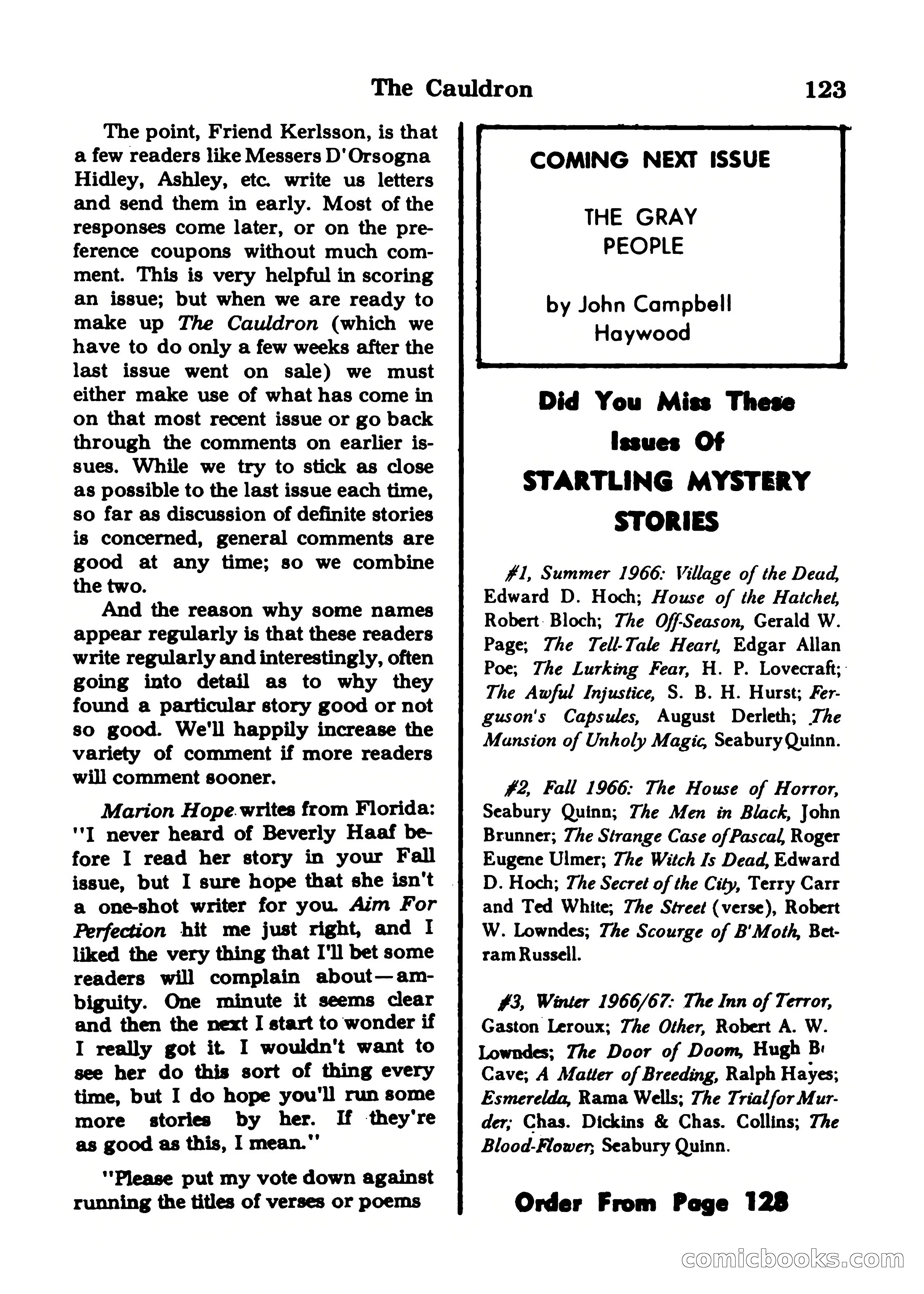 Startling Mystery Stories, Winter No. 7 — page 123 of 132