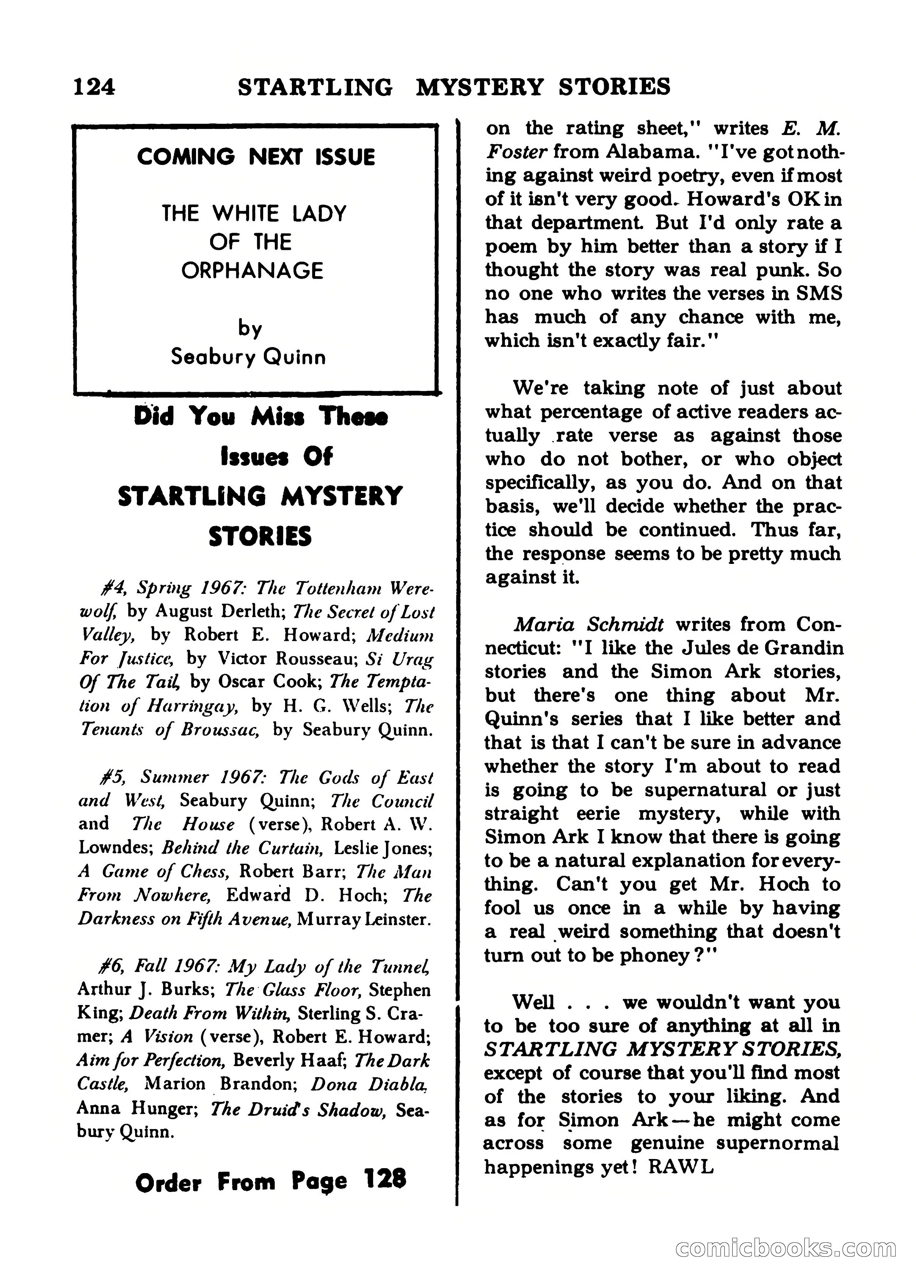 Startling Mystery Stories, Winter No. 7 — page 124 of 132