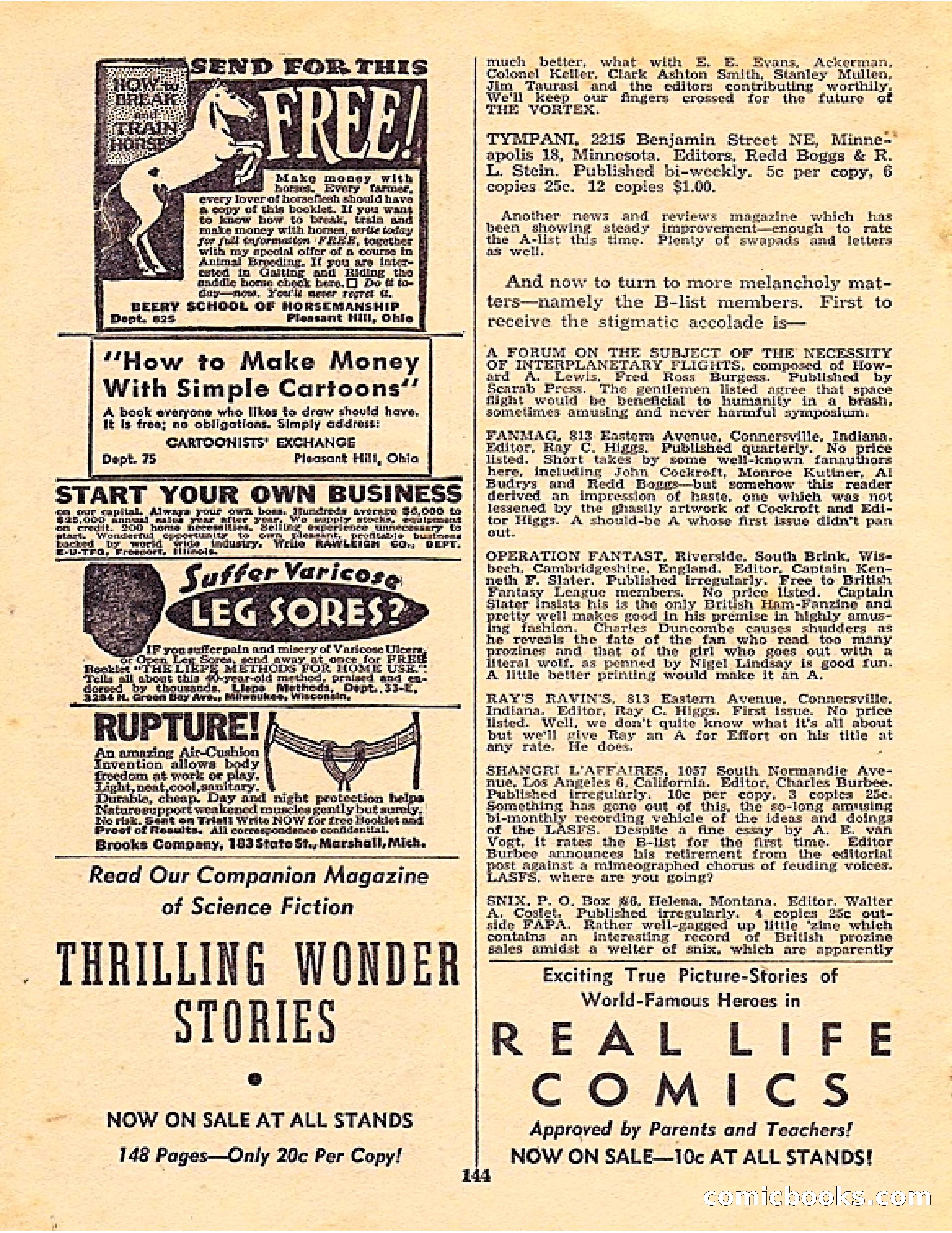 Startling Stories, Canadian Edition — page 144 of 148