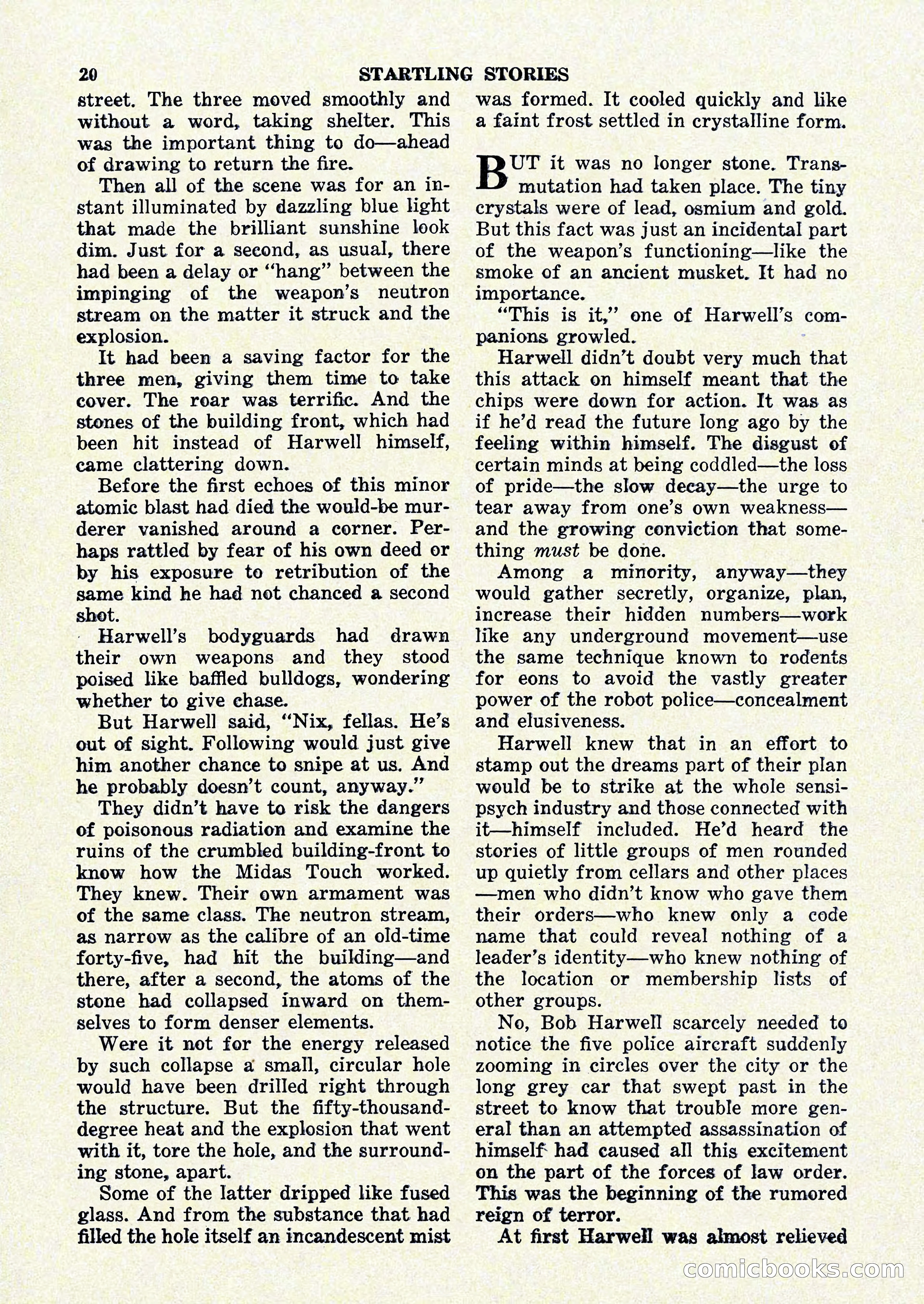 Startling Stories, January 1951 — page 20 of 164