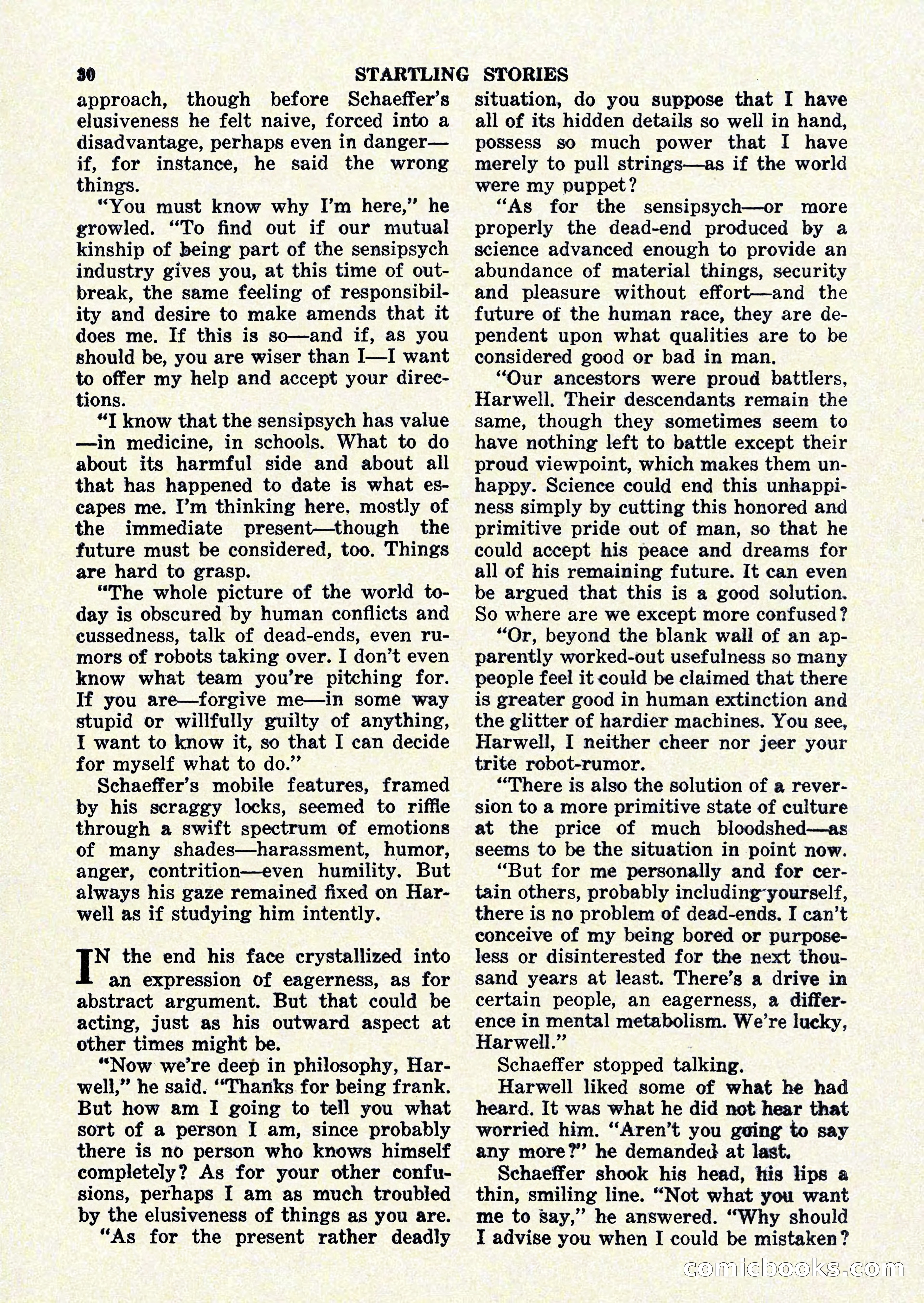 Startling Stories, January 1951 — page 30 of 164