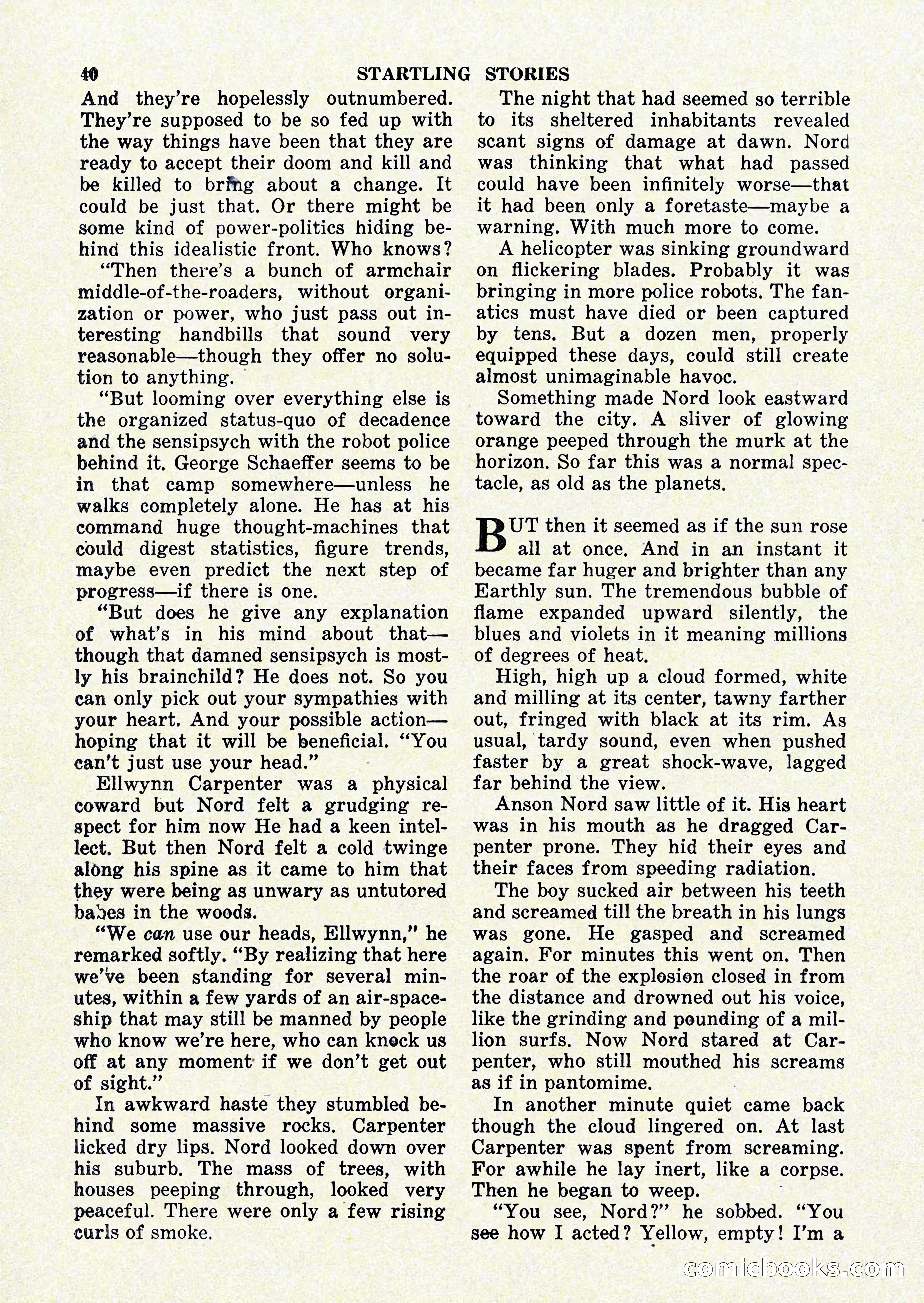 Startling Stories, January 1951 — page 40 of 164