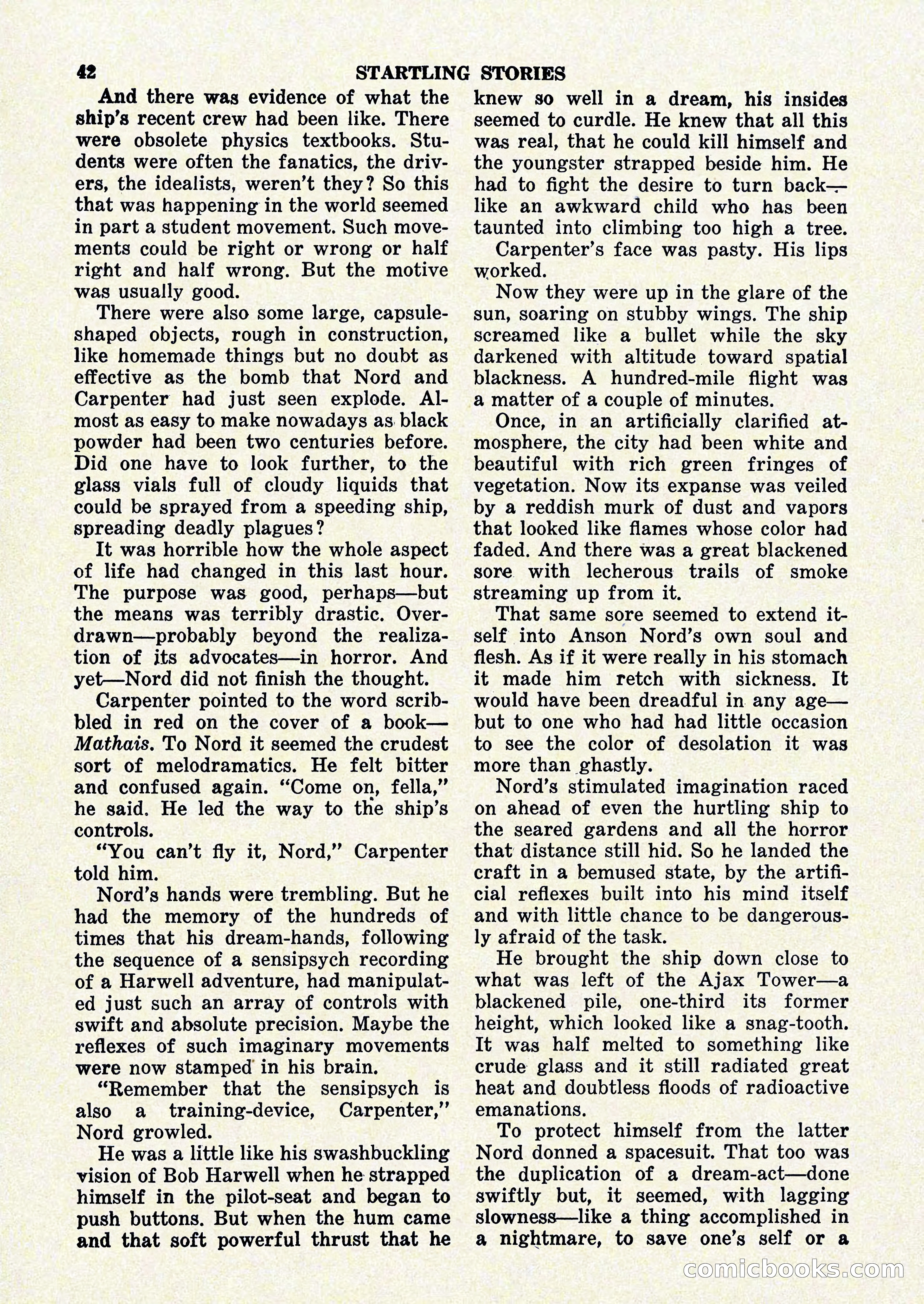 Startling Stories, January 1951 — page 42 of 164