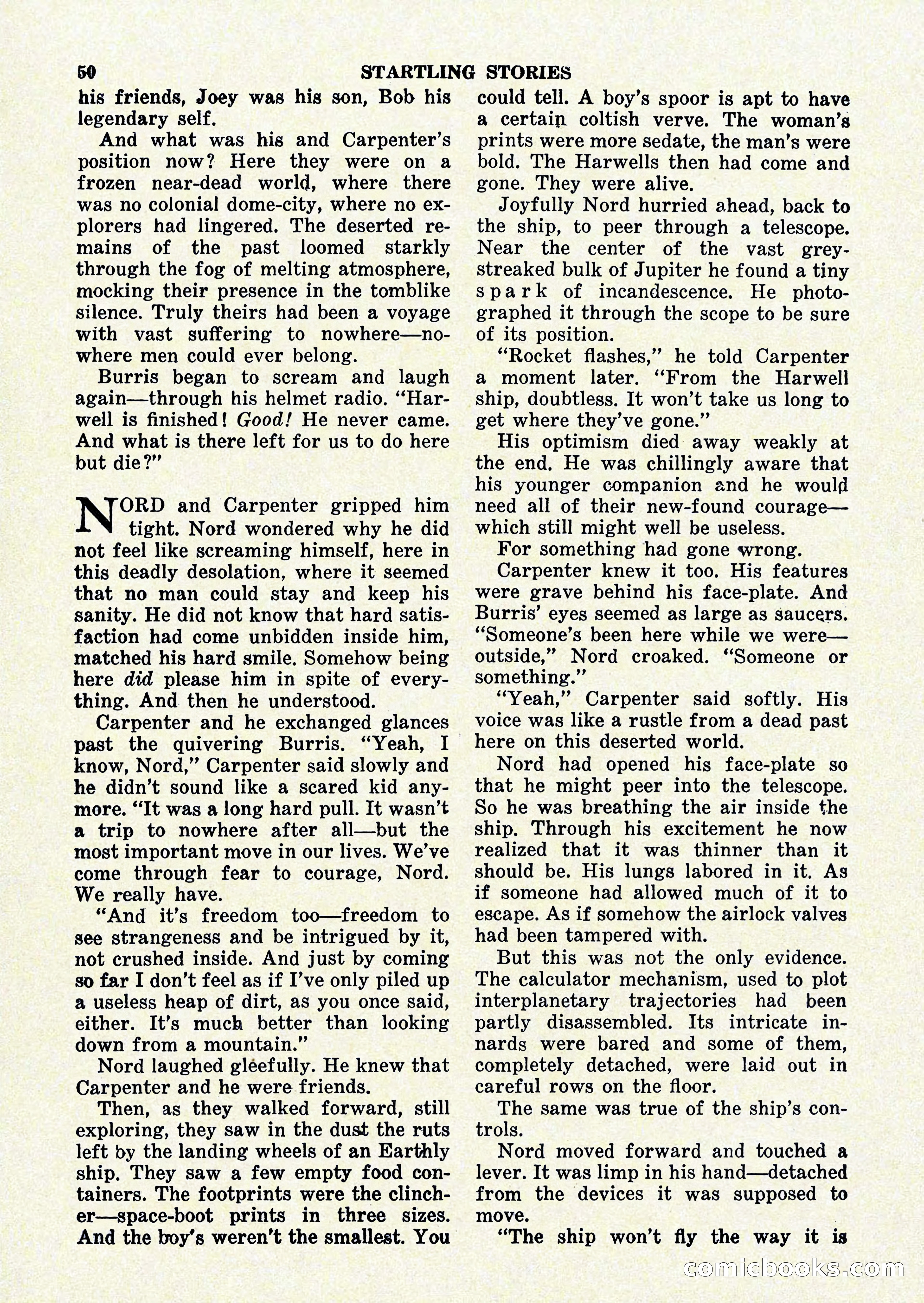 Startling Stories, January 1951 — page 50 of 164