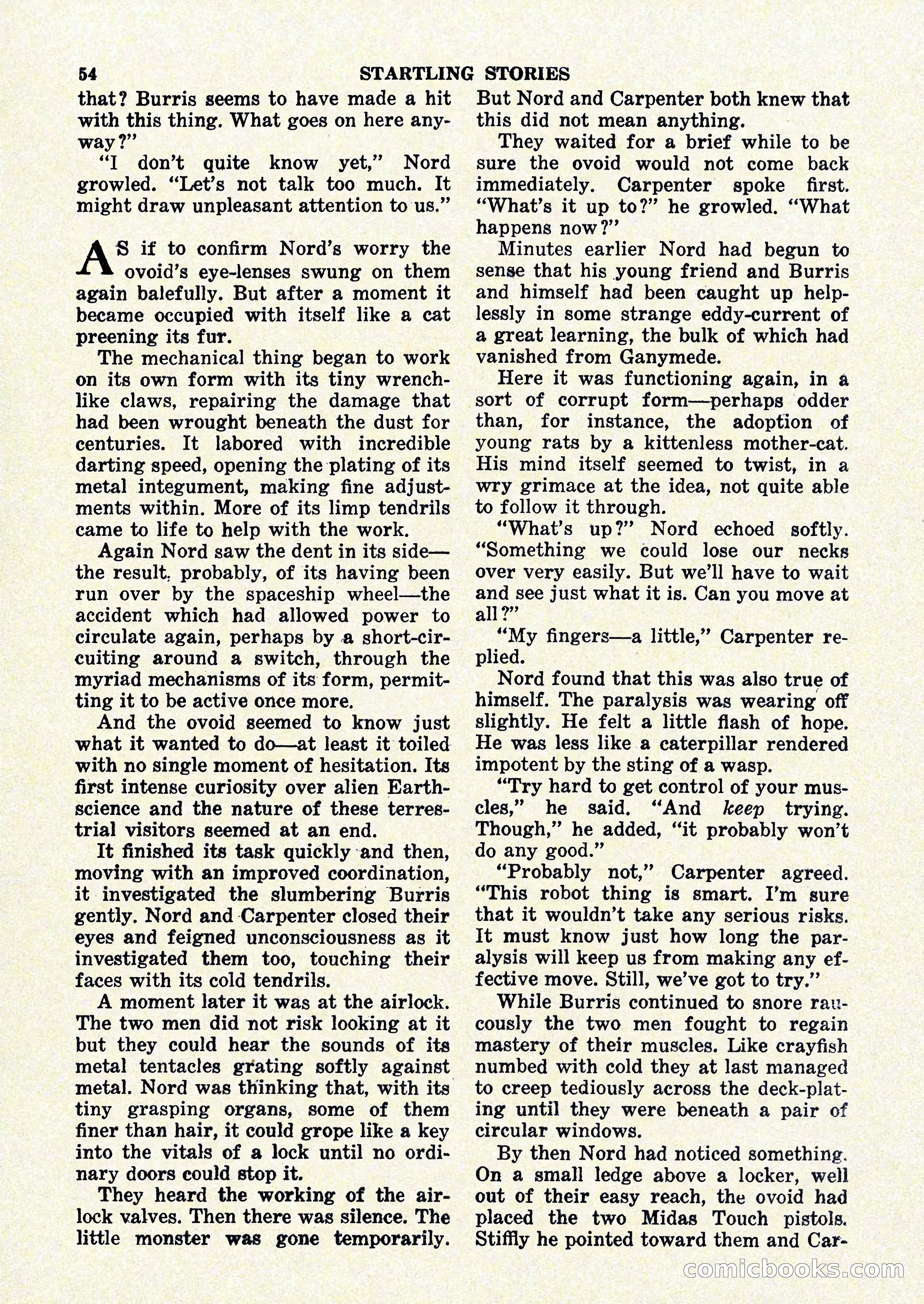 Startling Stories, January 1951 — page 54 of 164