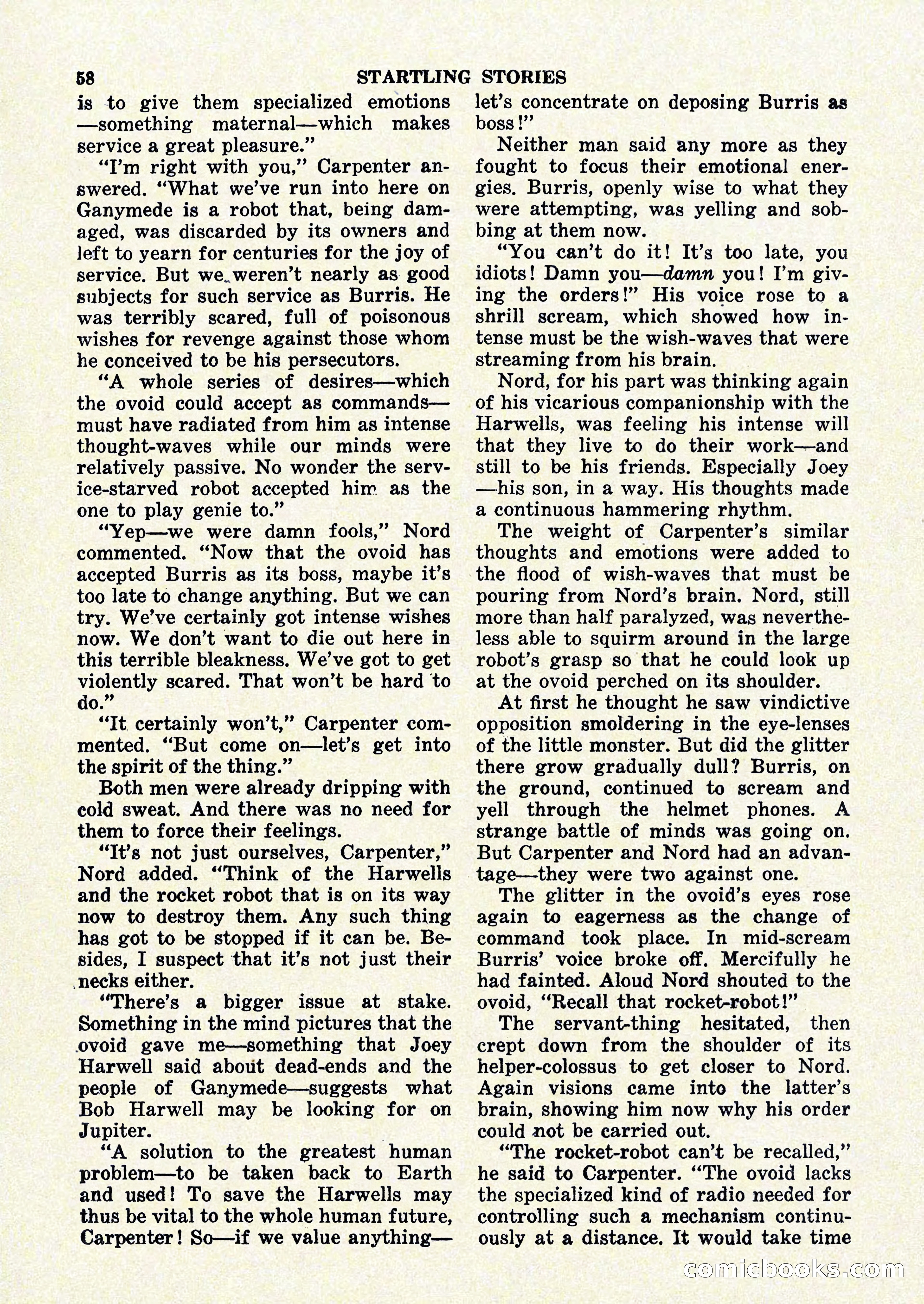 Startling Stories, January 1951 — page 58 of 164