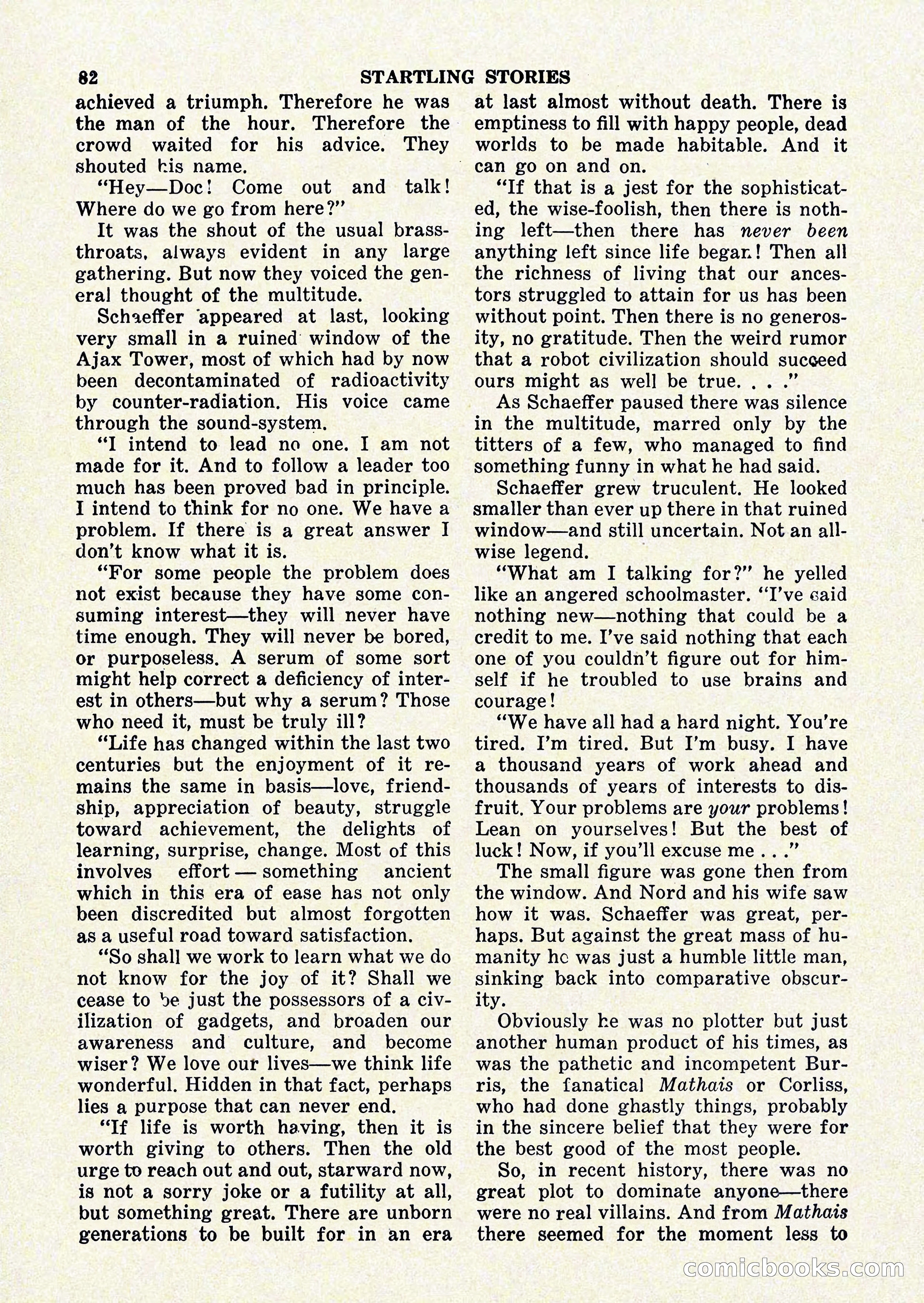 Startling Stories, January 1951 — page 82 of 164
