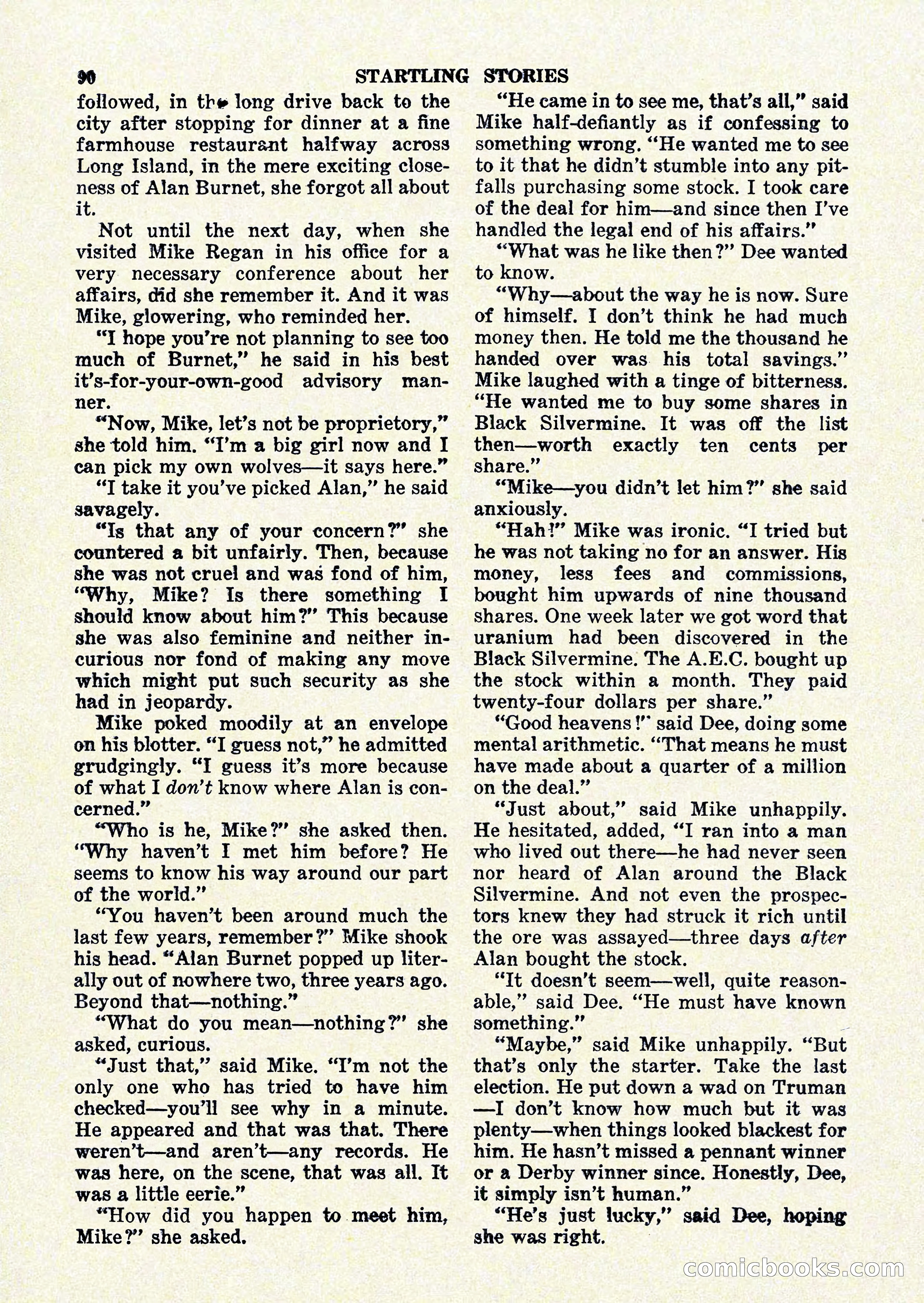 Startling Stories, January 1951 — page 90 of 164