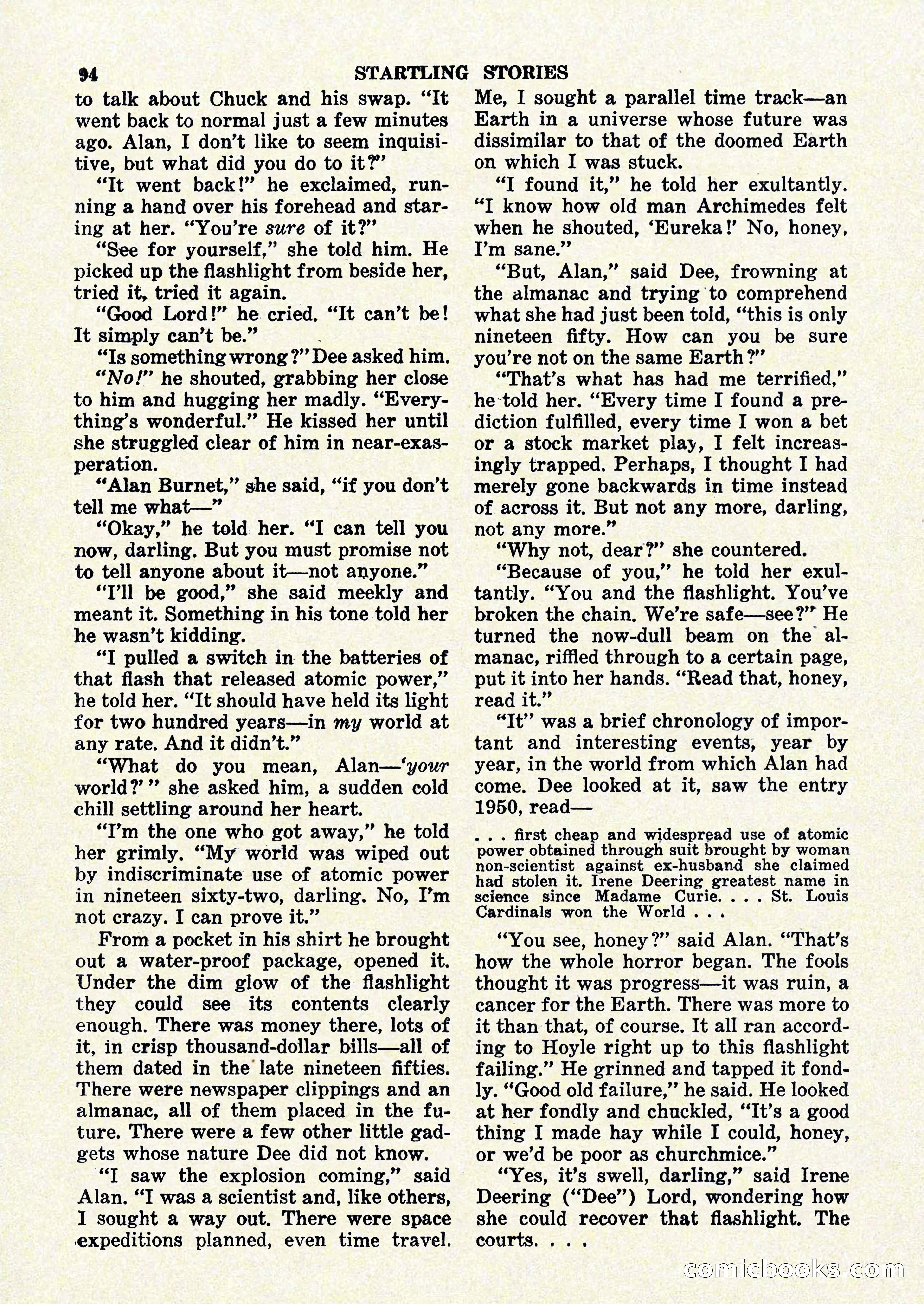 Startling Stories, January 1951 — page 94 of 164