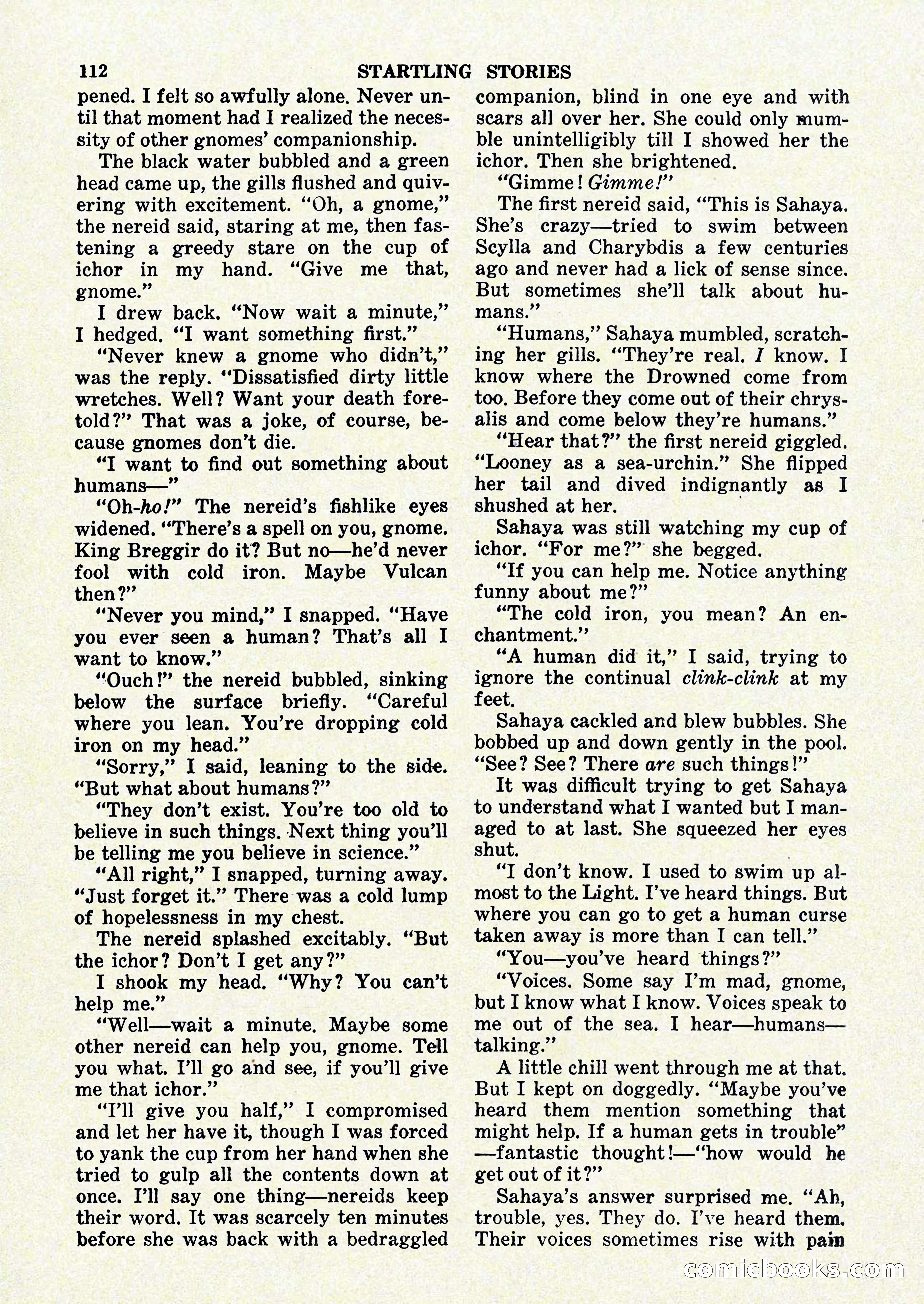 Startling Stories, January 1951 — page 112 of 164