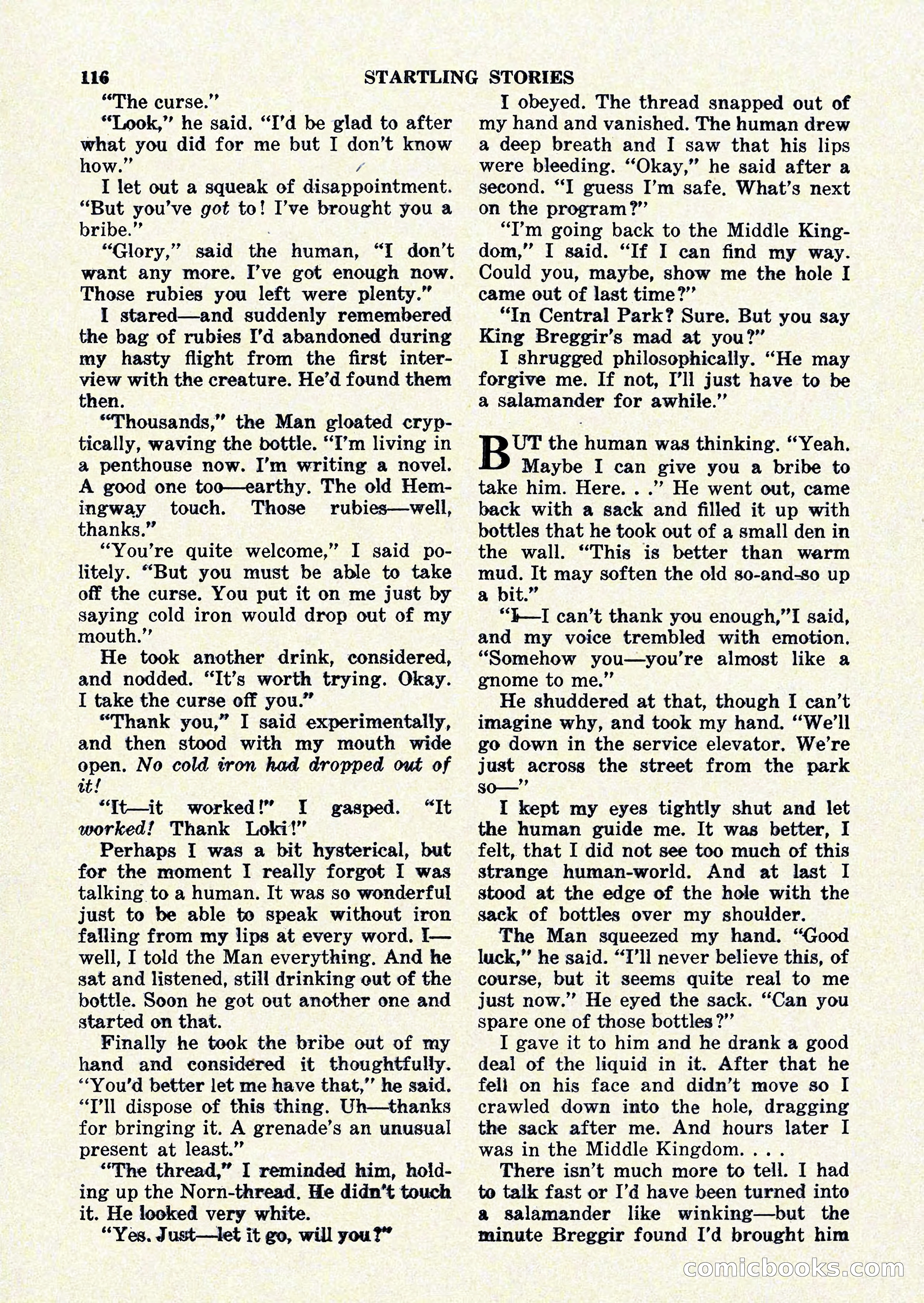 Startling Stories, January 1951 — page 116 of 164