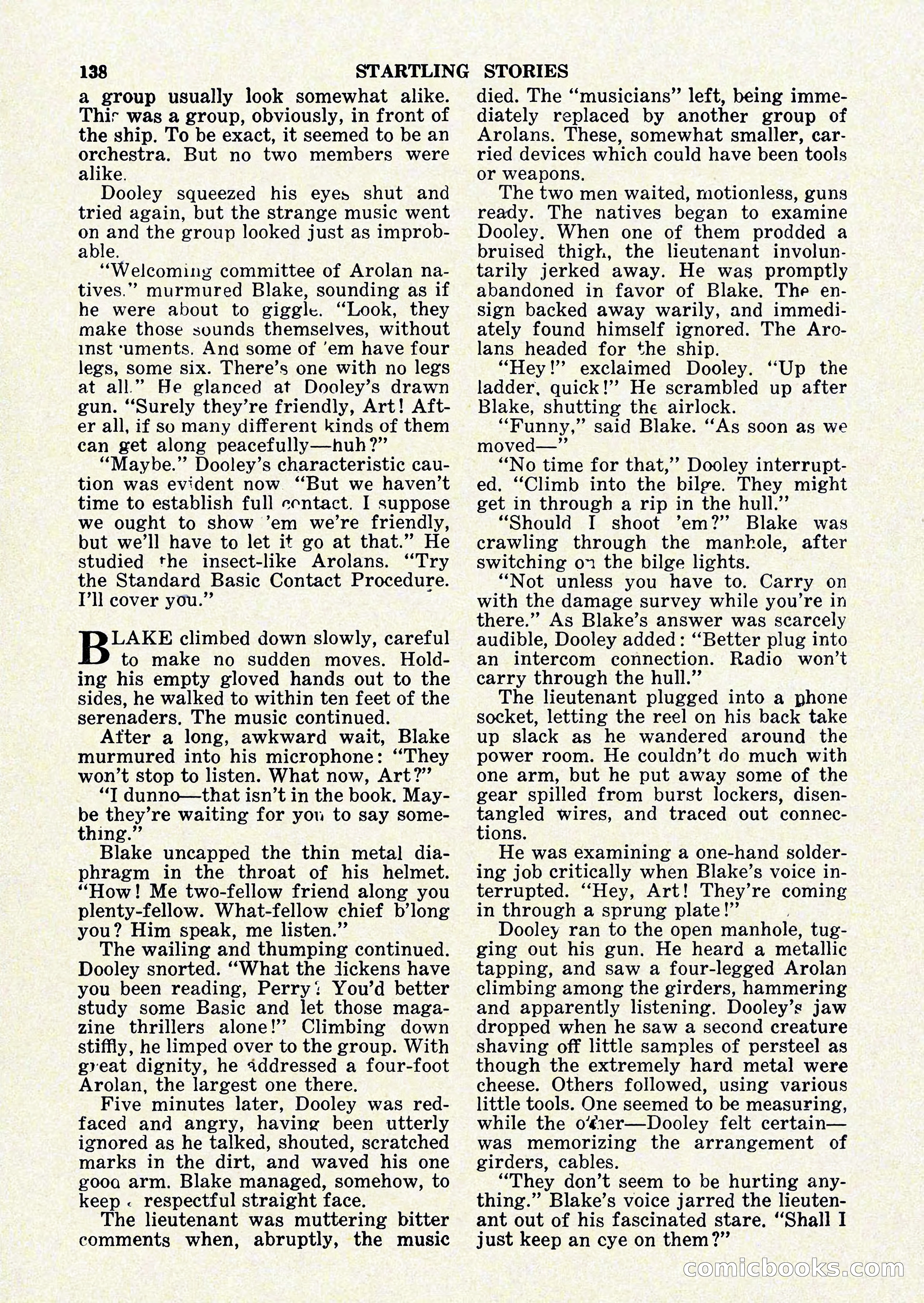 Startling Stories, January 1951 — page 138 of 164