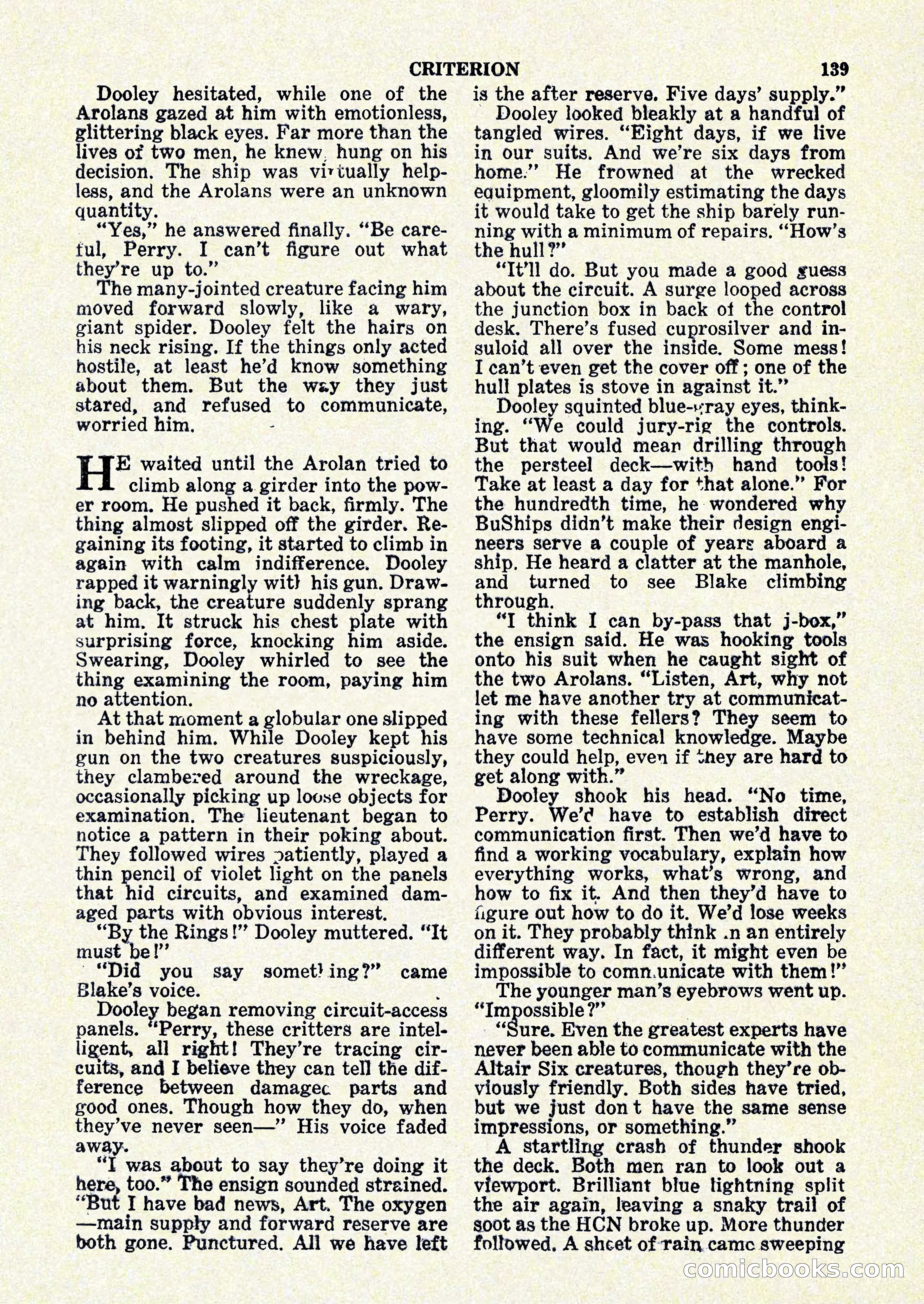 Startling Stories, January 1951 — page 139 of 164