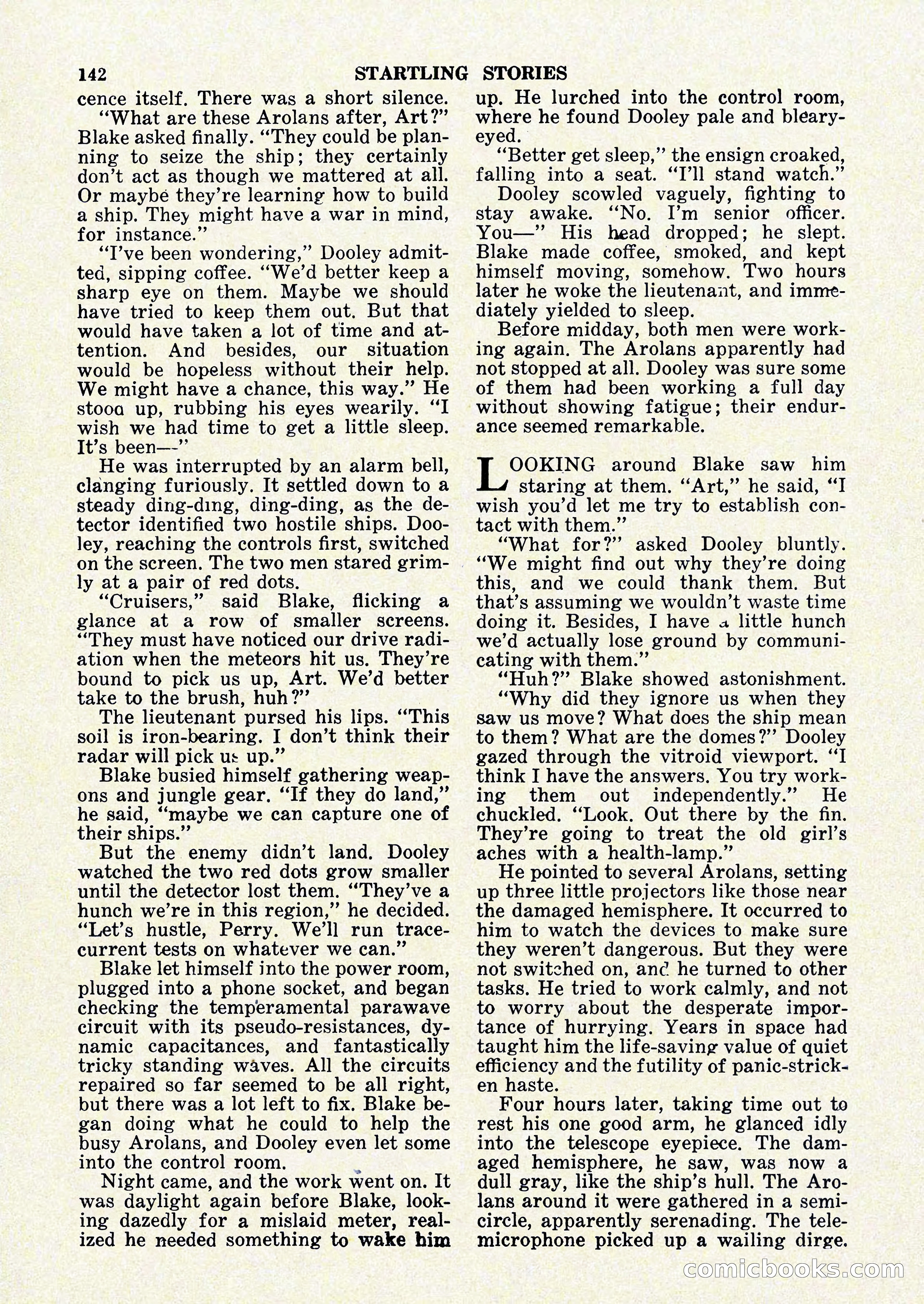 Startling Stories, January 1951 — page 142 of 164