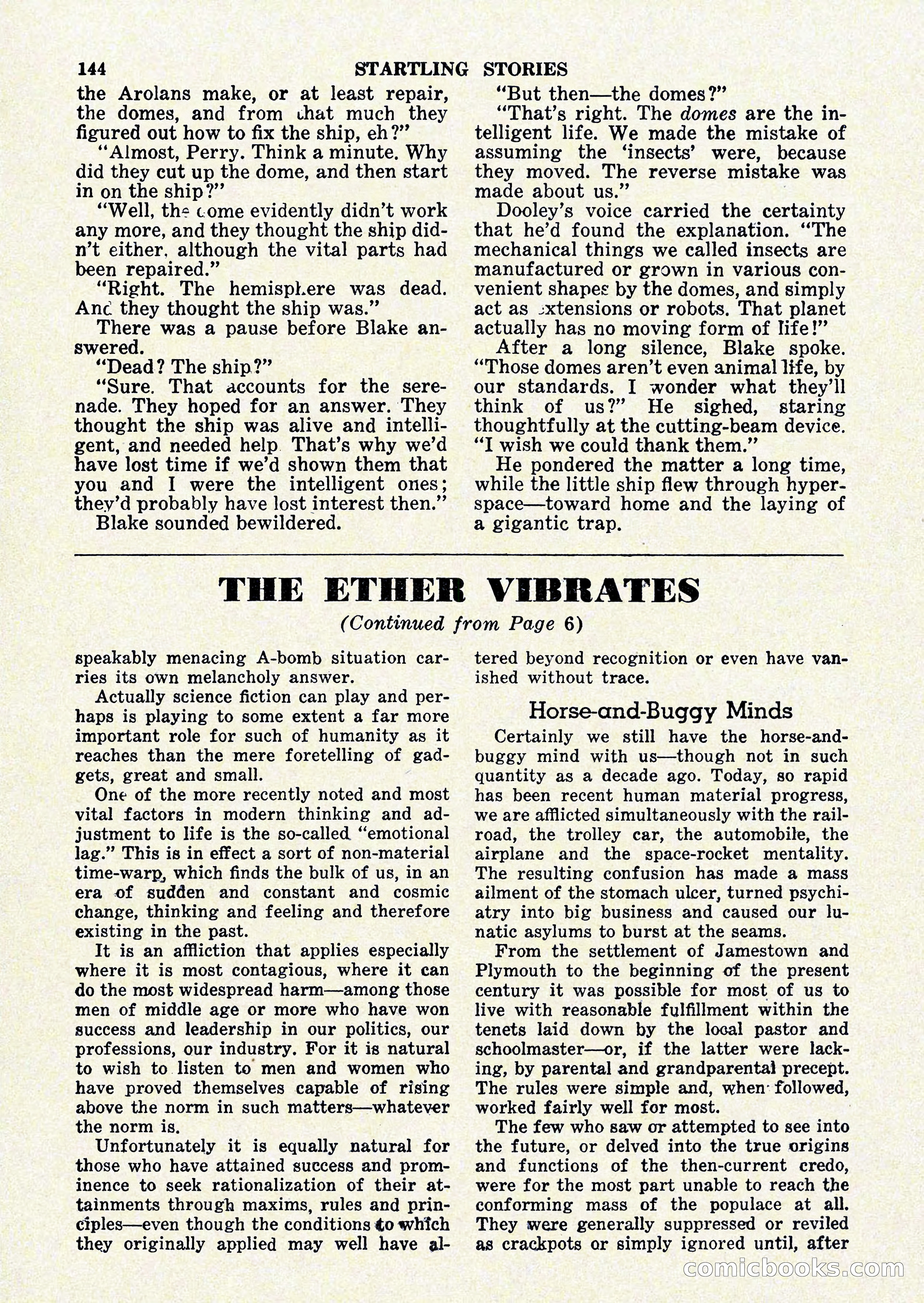 Startling Stories, January 1951 — page 144 of 164