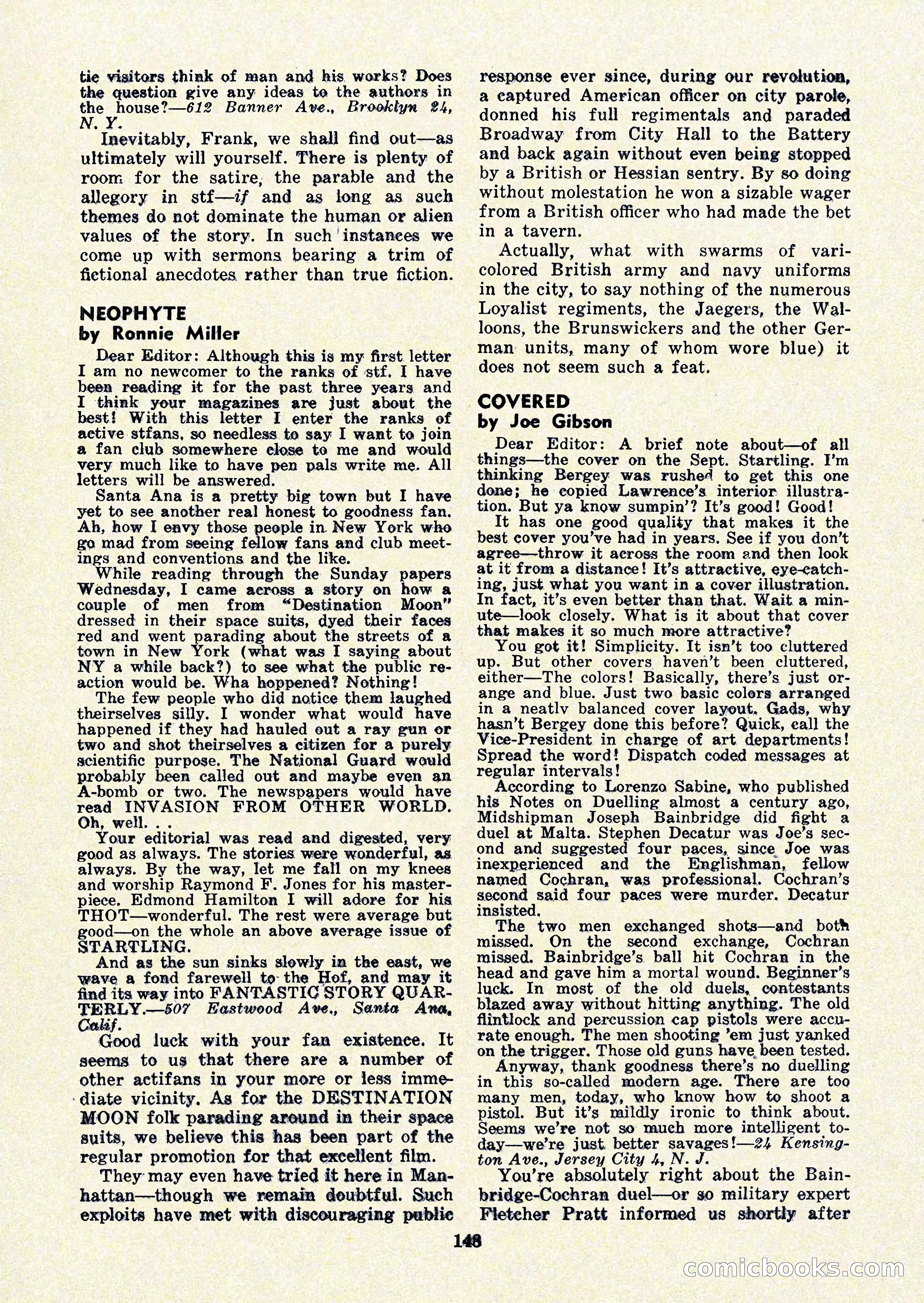 Startling Stories, January 1951 — page 148 of 164