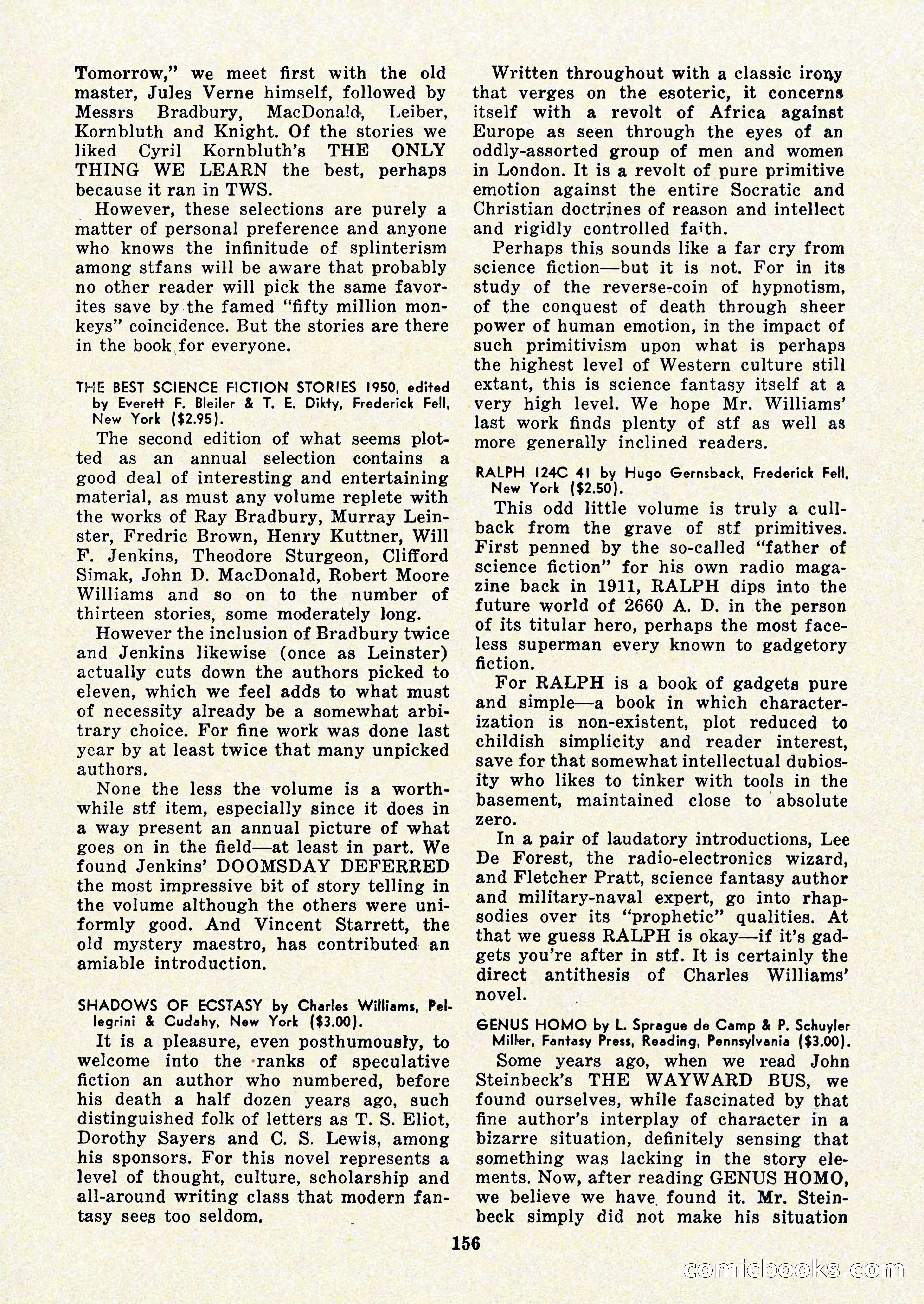 Startling Stories, January 1951 — page 156 of 164