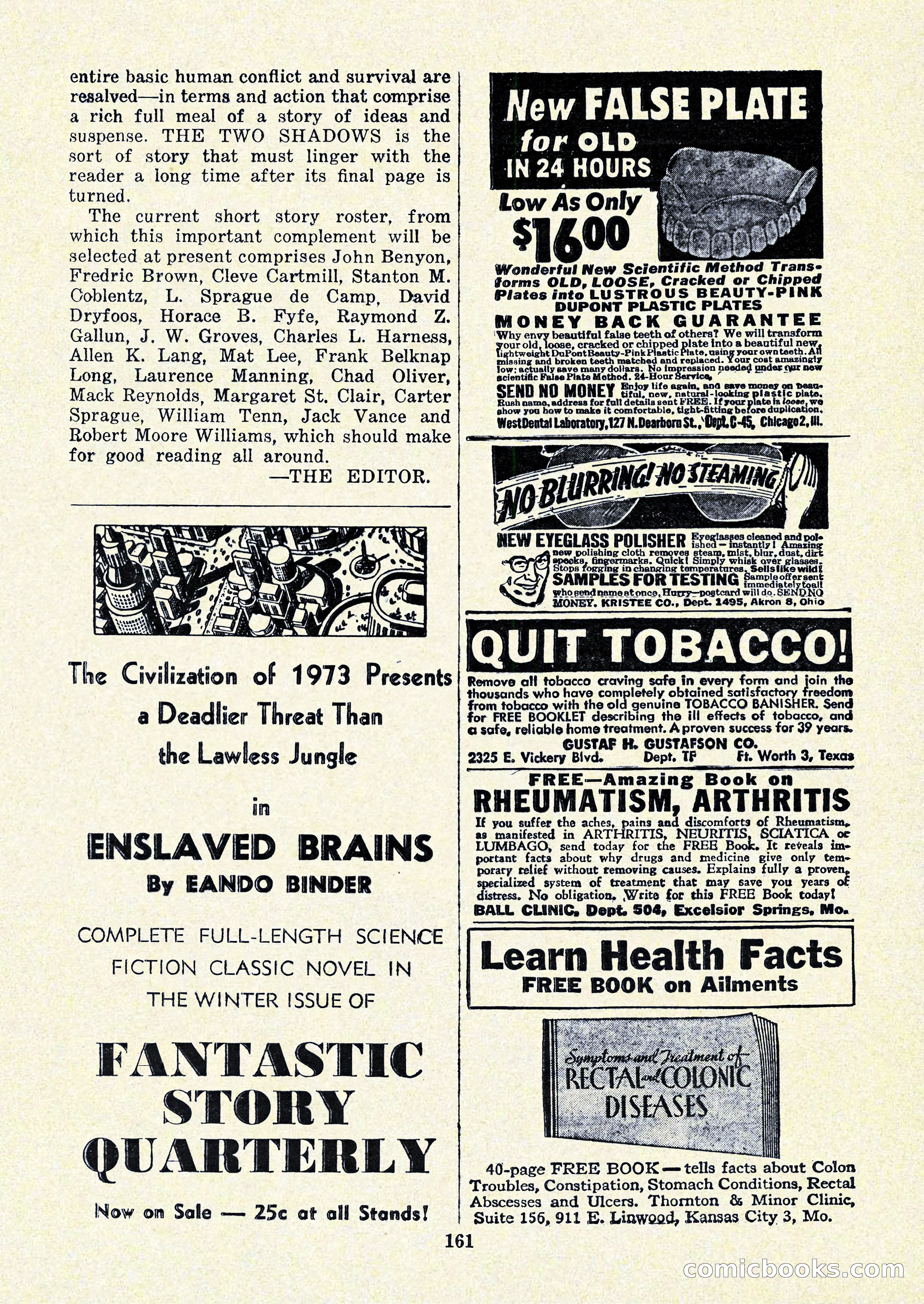 Startling Stories, January 1951 — page 161 of 164