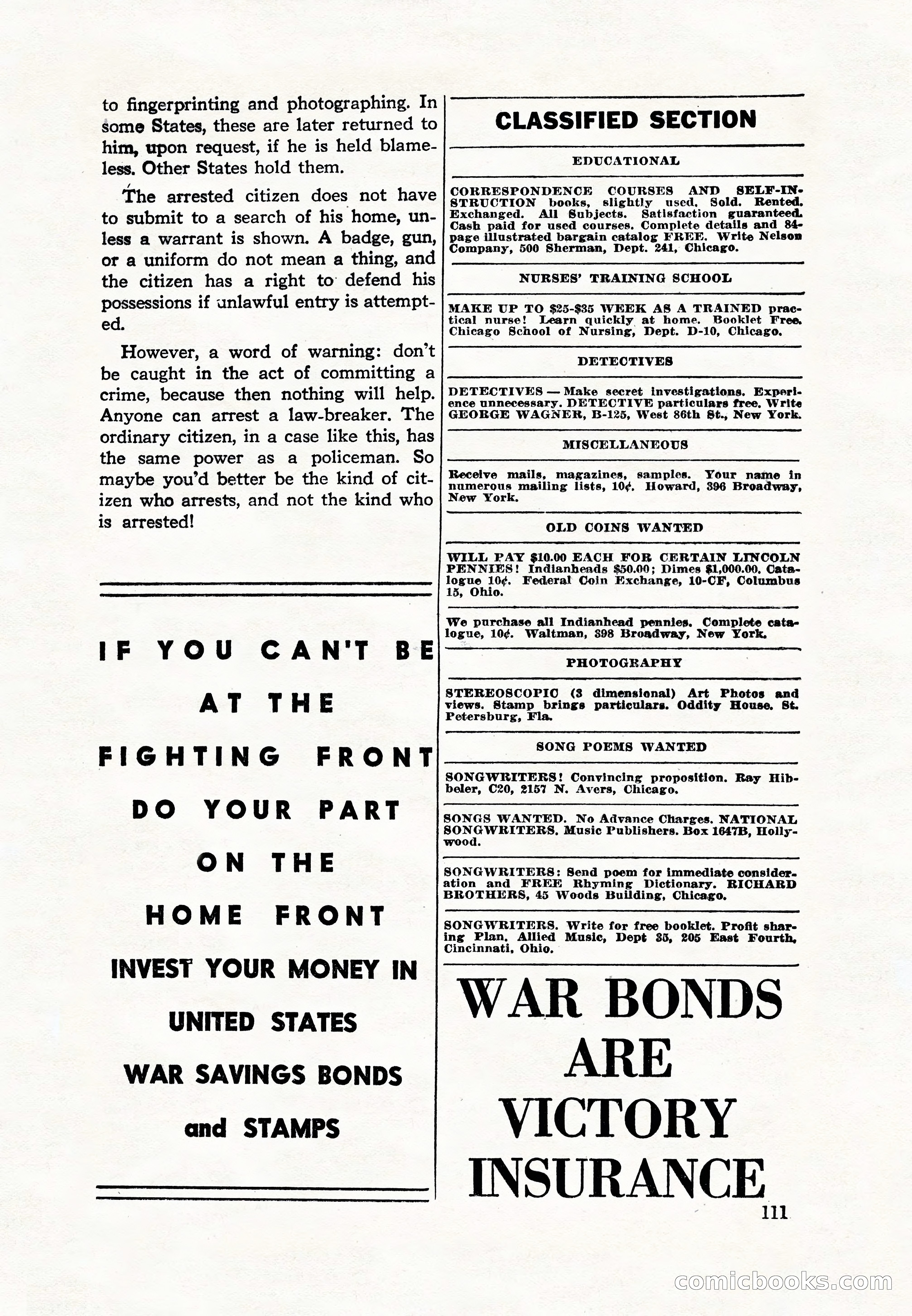 Super Detective, December 1943 — page 113 of 116
