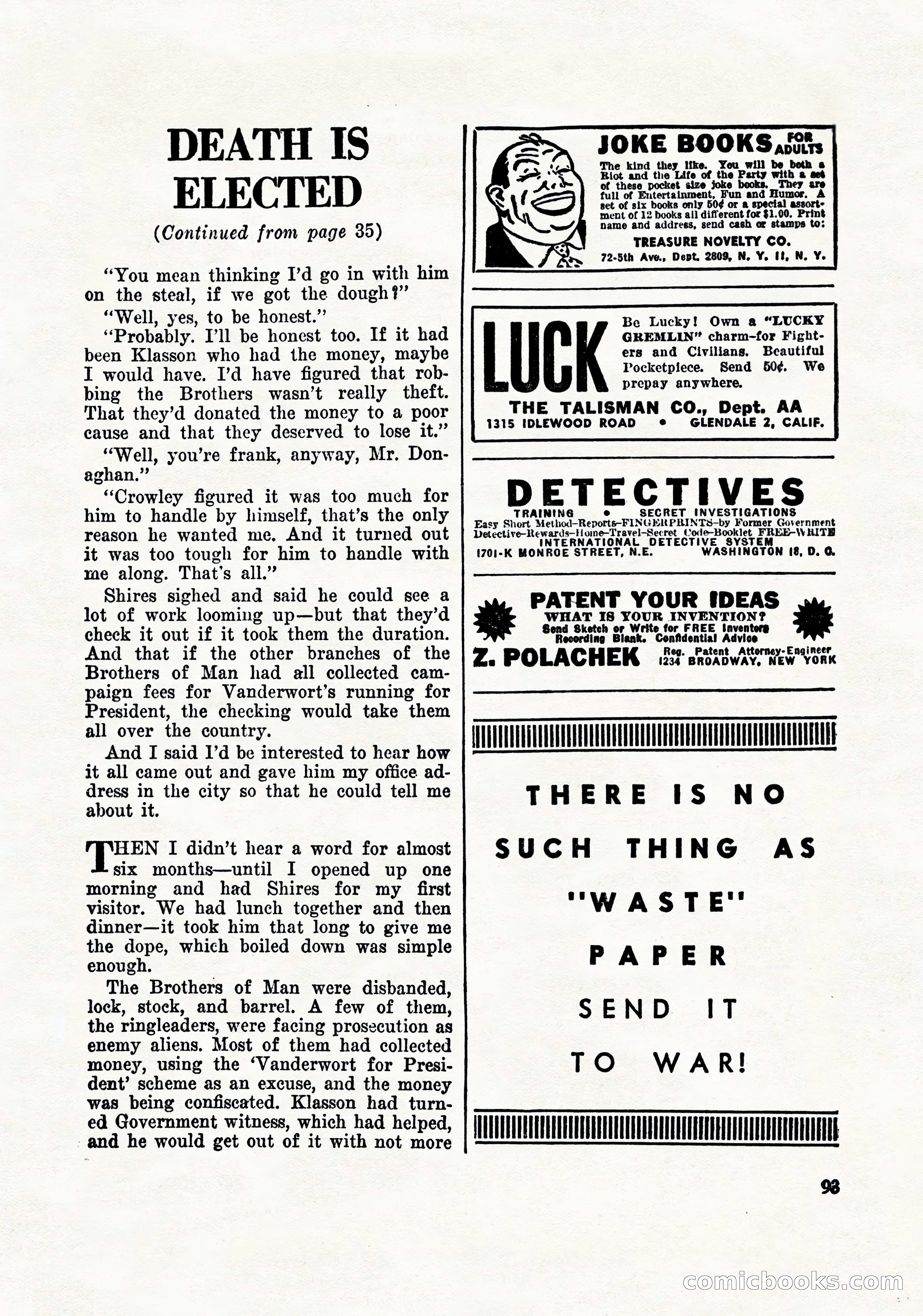 Super-Detective, September 1944 — page 95 of 100