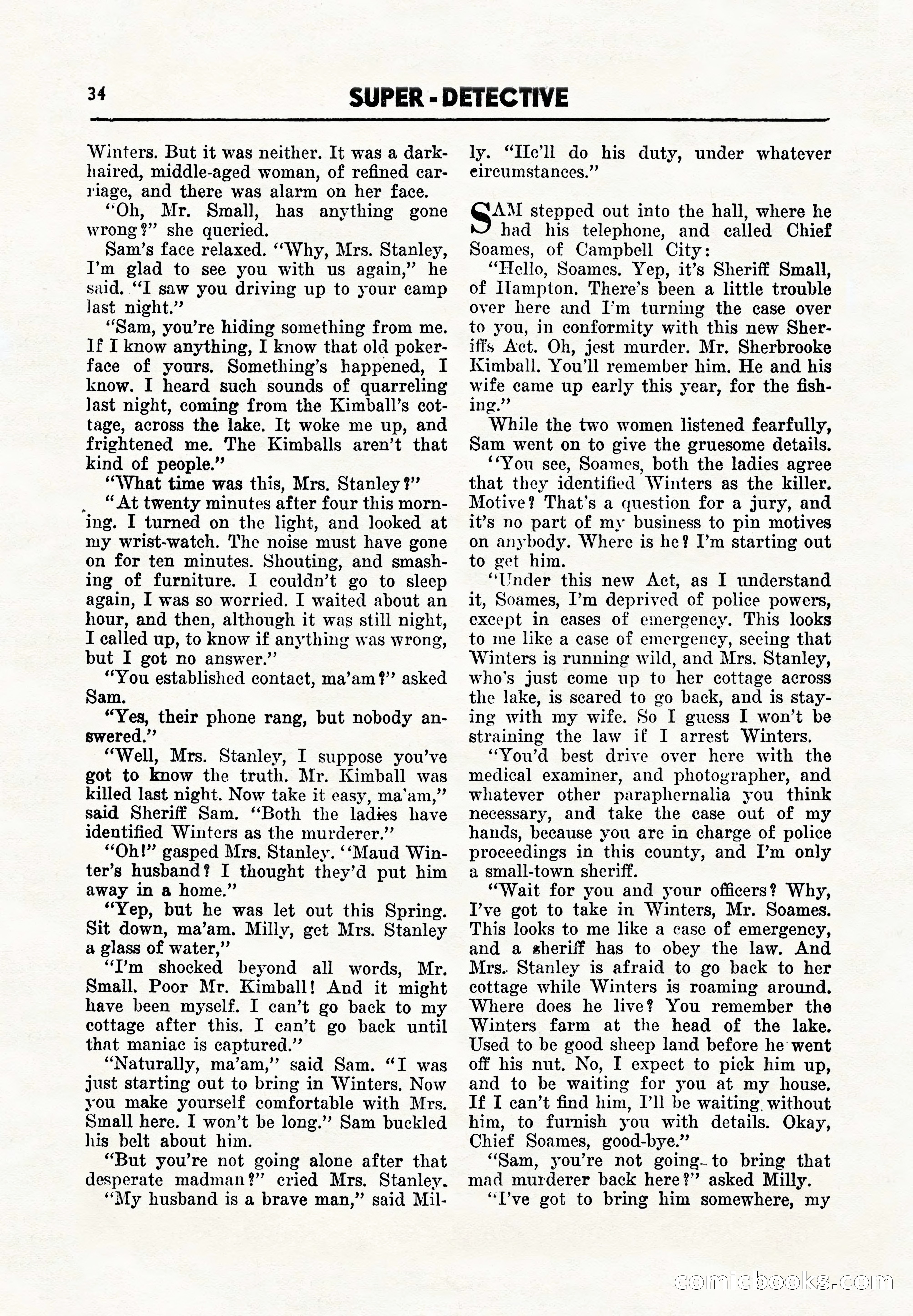 Super Detective, November 1945 — page 36 of 100