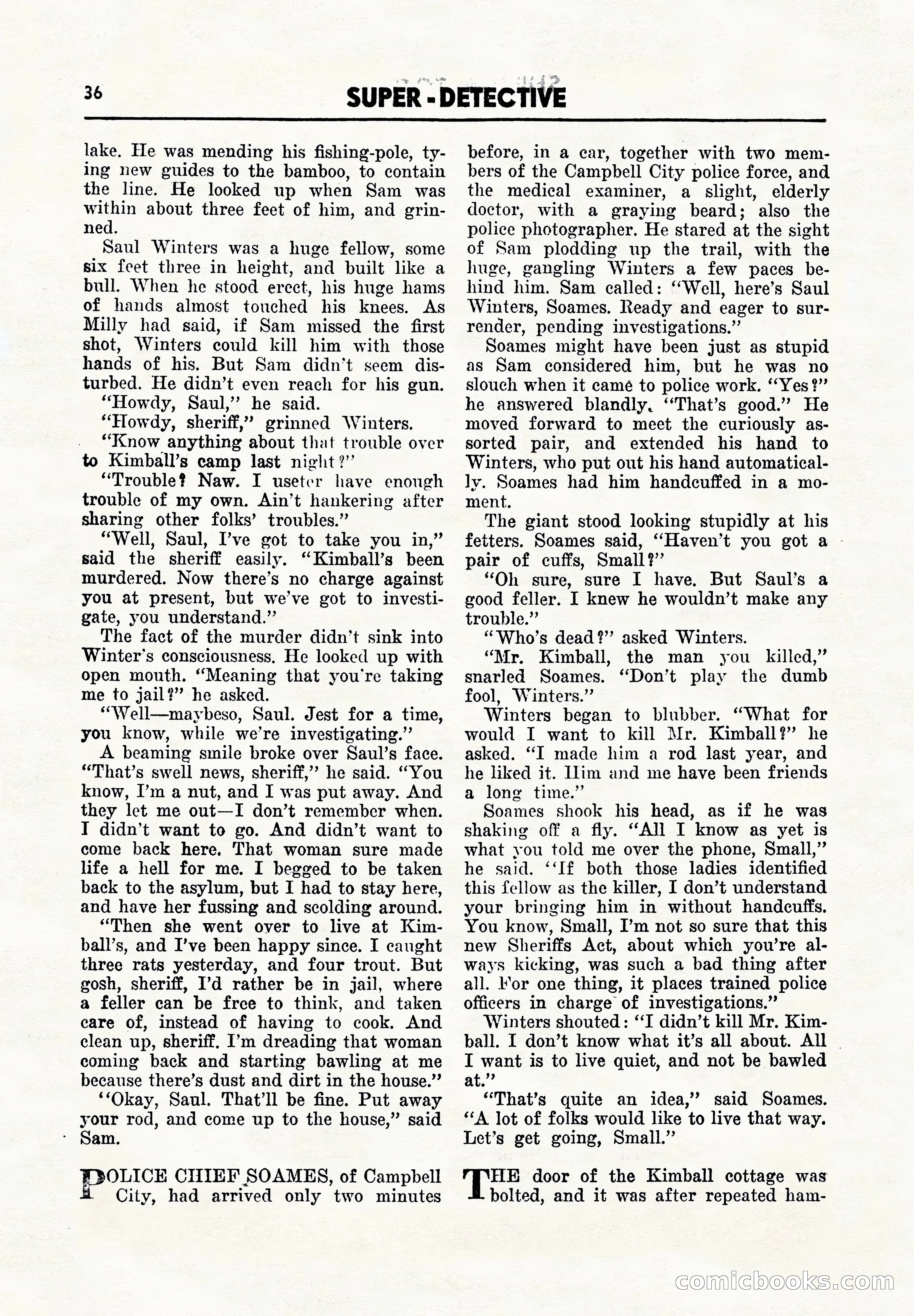 Super Detective, November 1945 — page 38 of 100