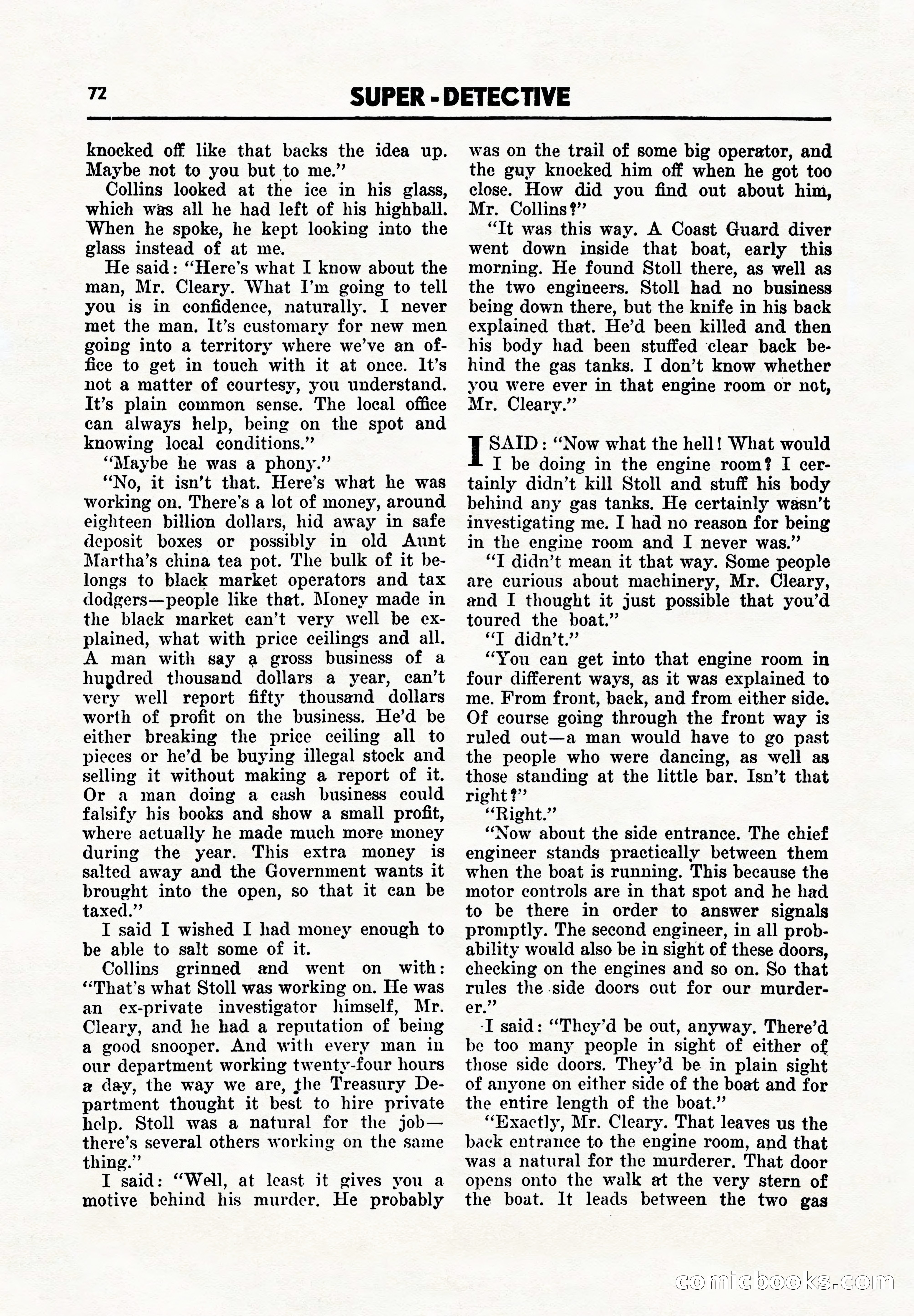 Super Detective, November 1945 — page 74 of 100