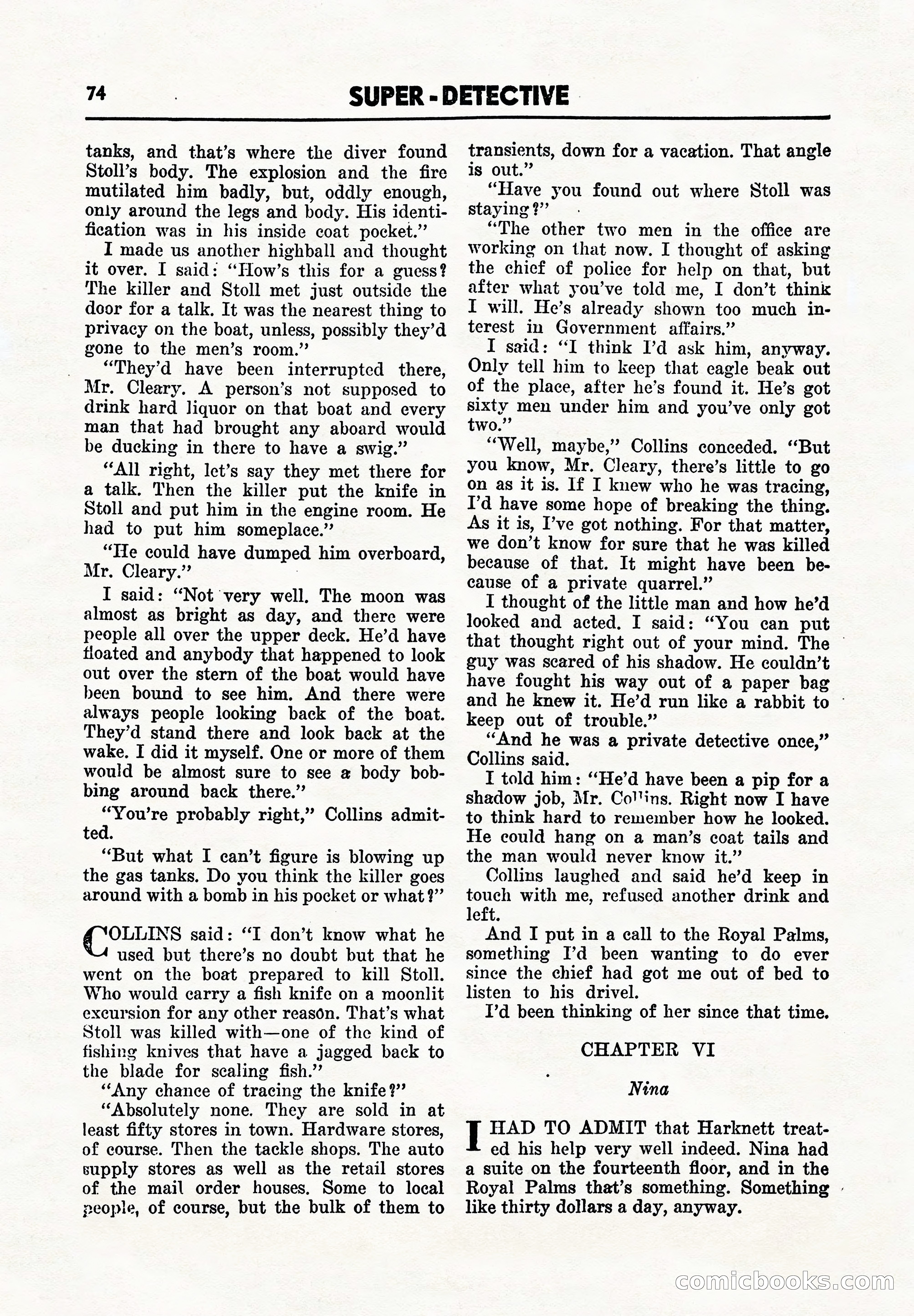 Super Detective, November 1945 — page 76 of 100