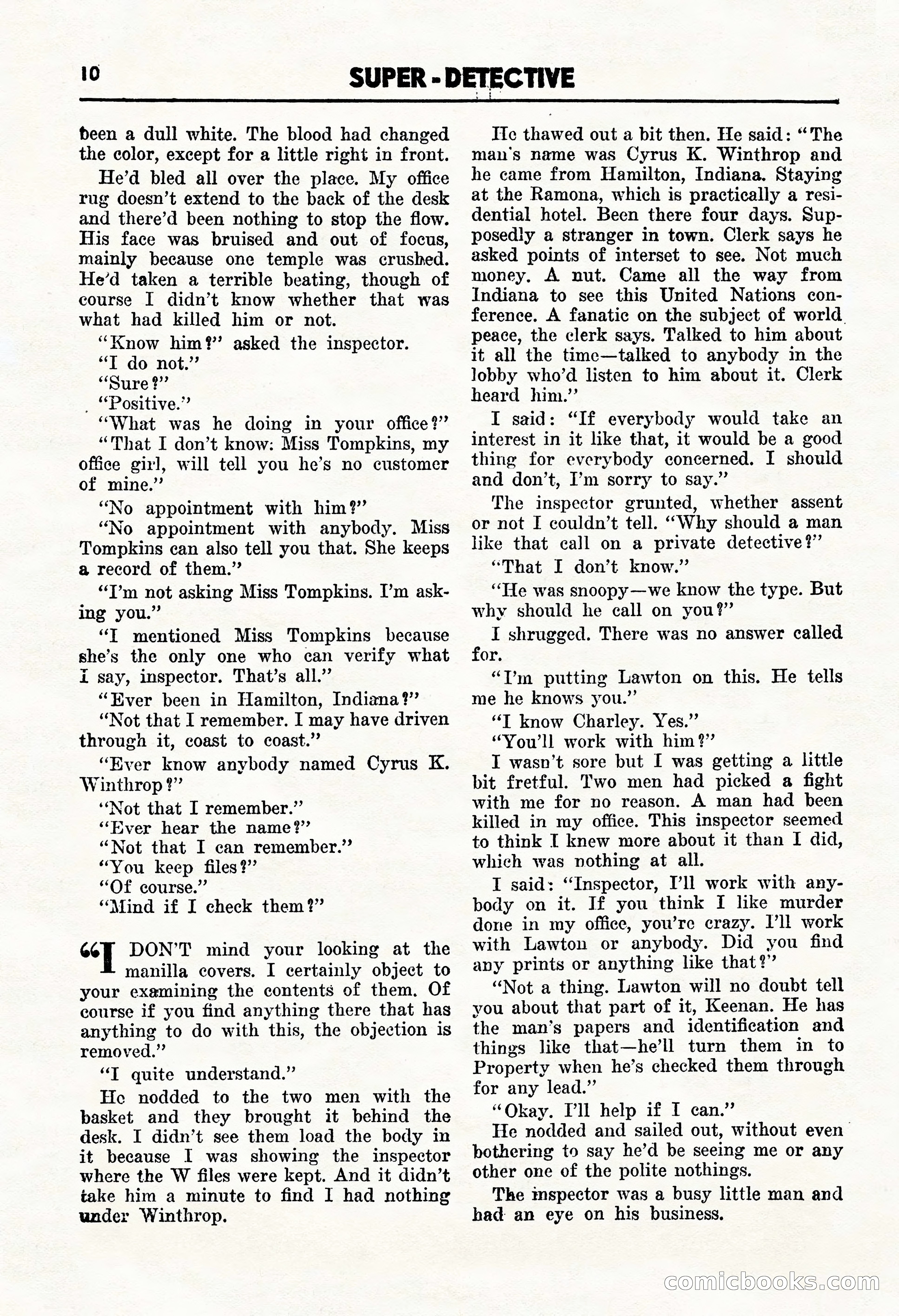 Super Detective, January 1946 — page 12 of 100