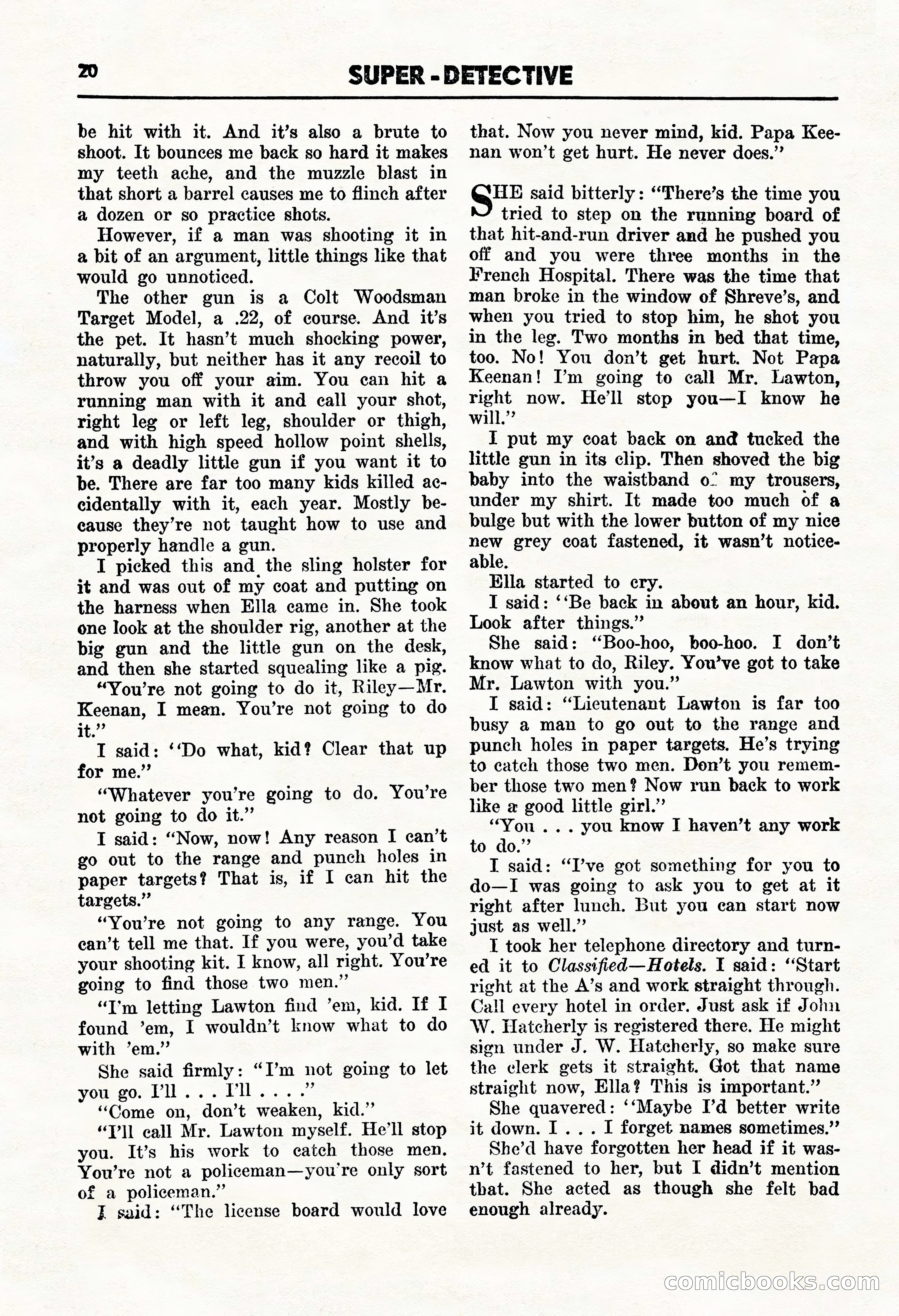 Super Detective, January 1946 — page 22 of 100