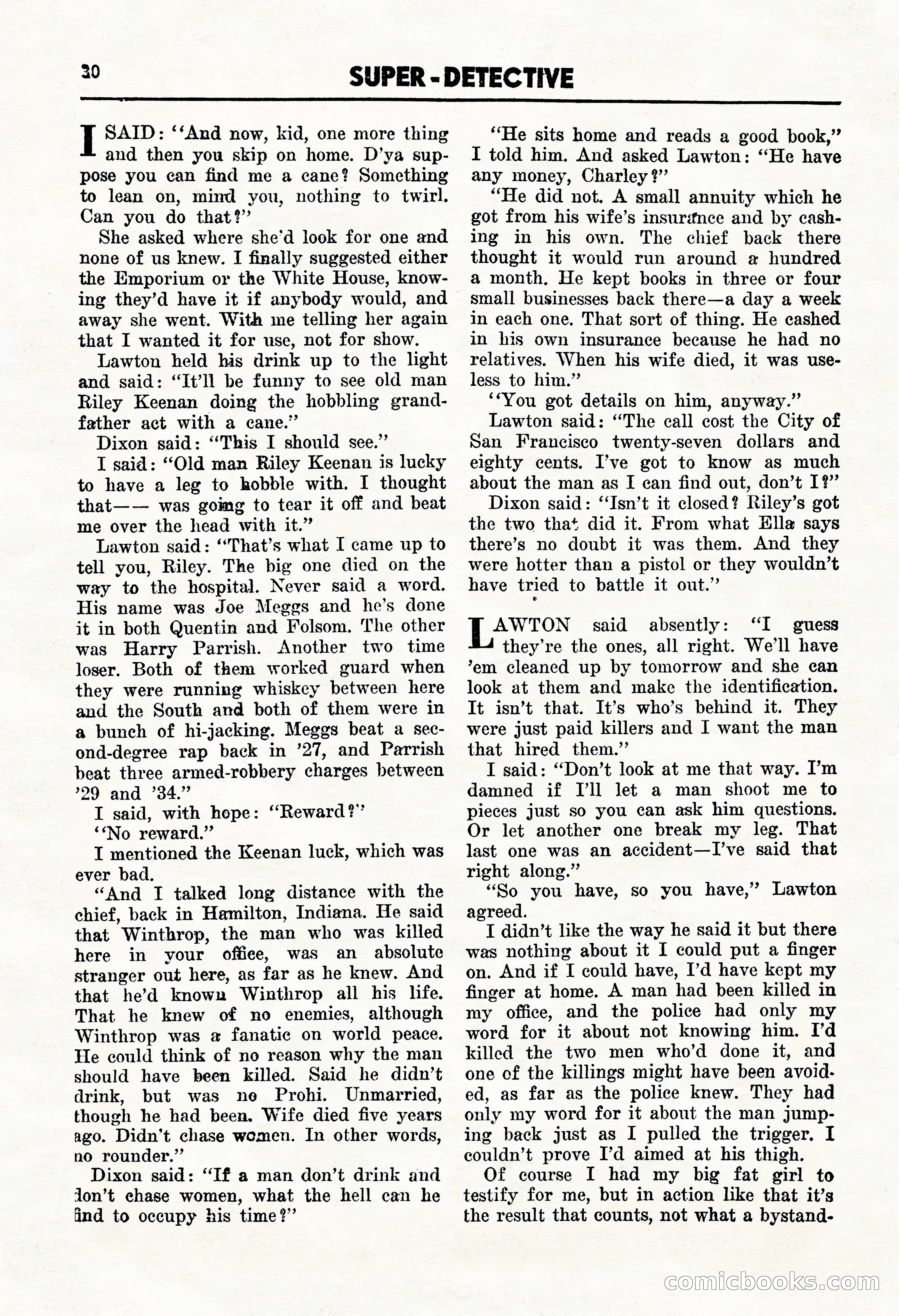 Super Detective, January 1946 — page 32 of 100