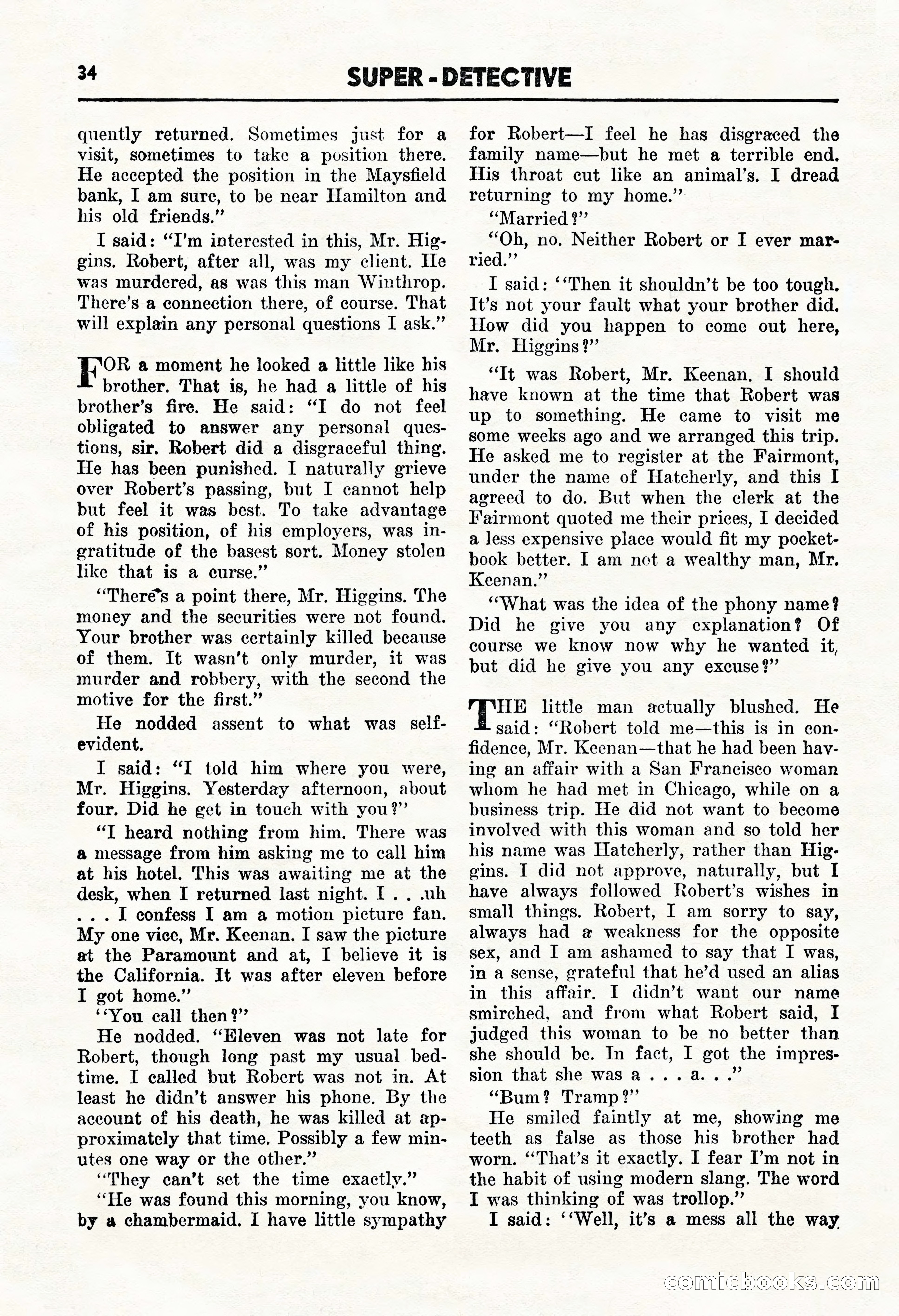 Super Detective, January 1946 — page 36 of 100