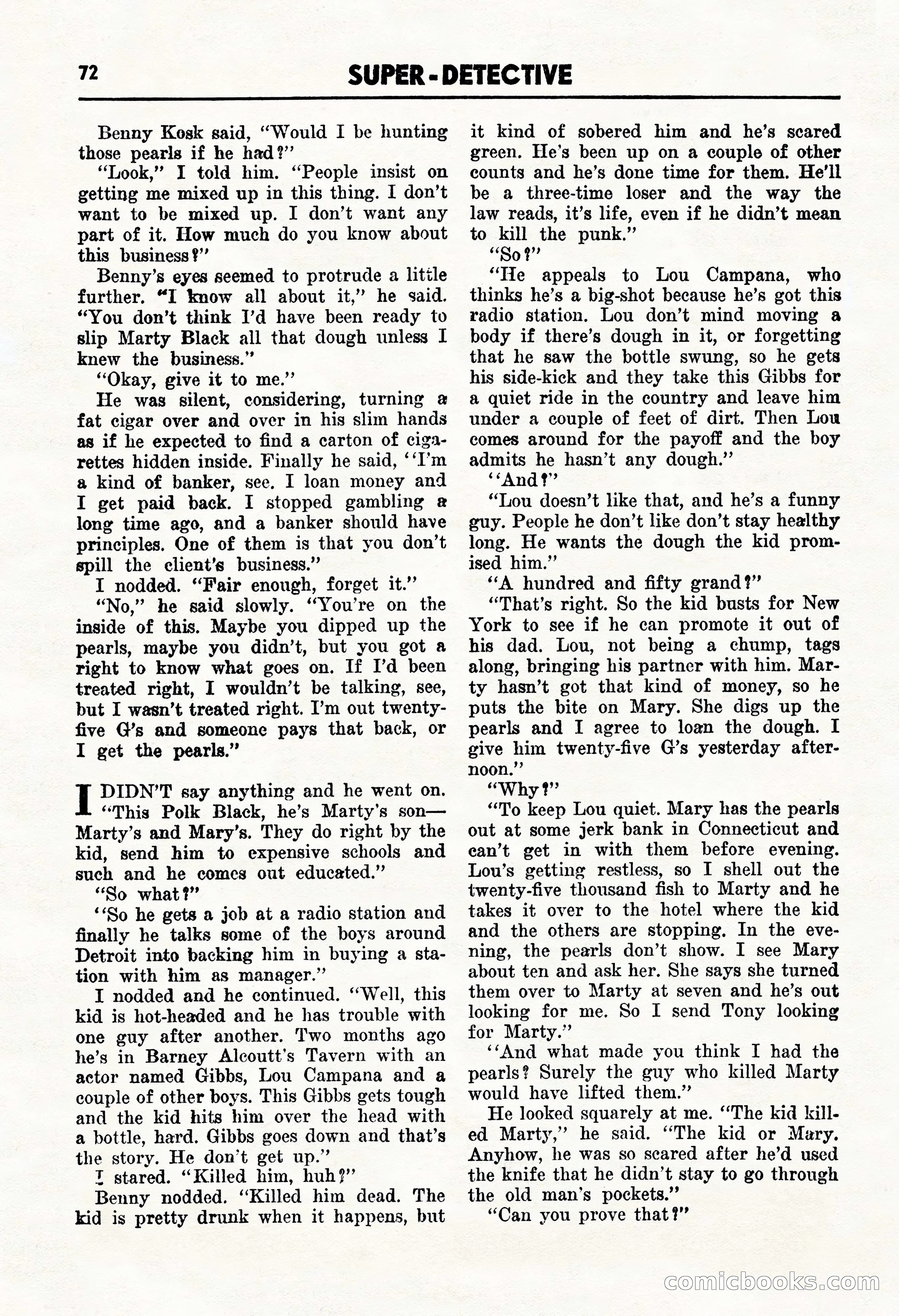 Super Detective, January 1946 — page 74 of 100