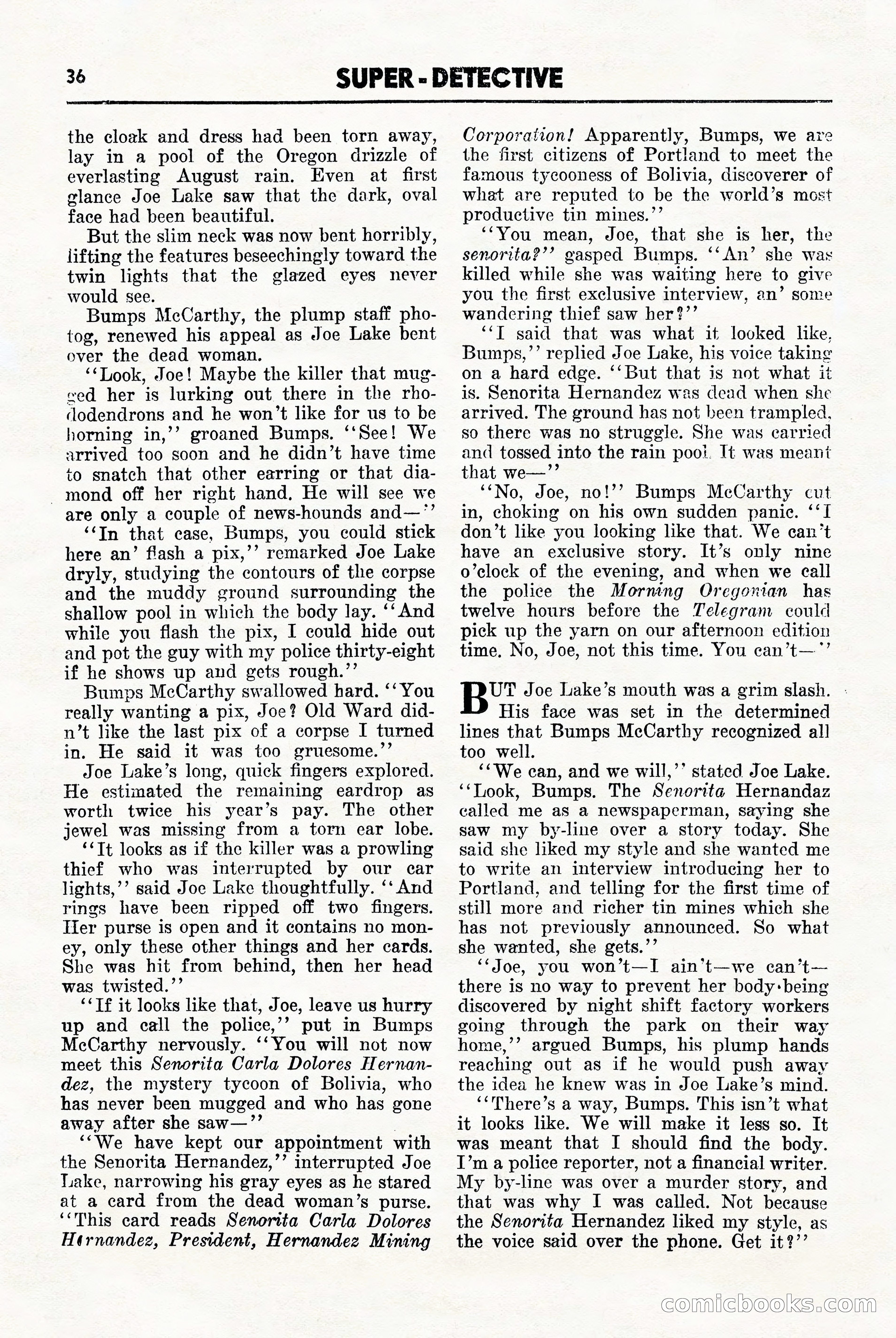 Super-Detective, November 1946 — page 36 of 132