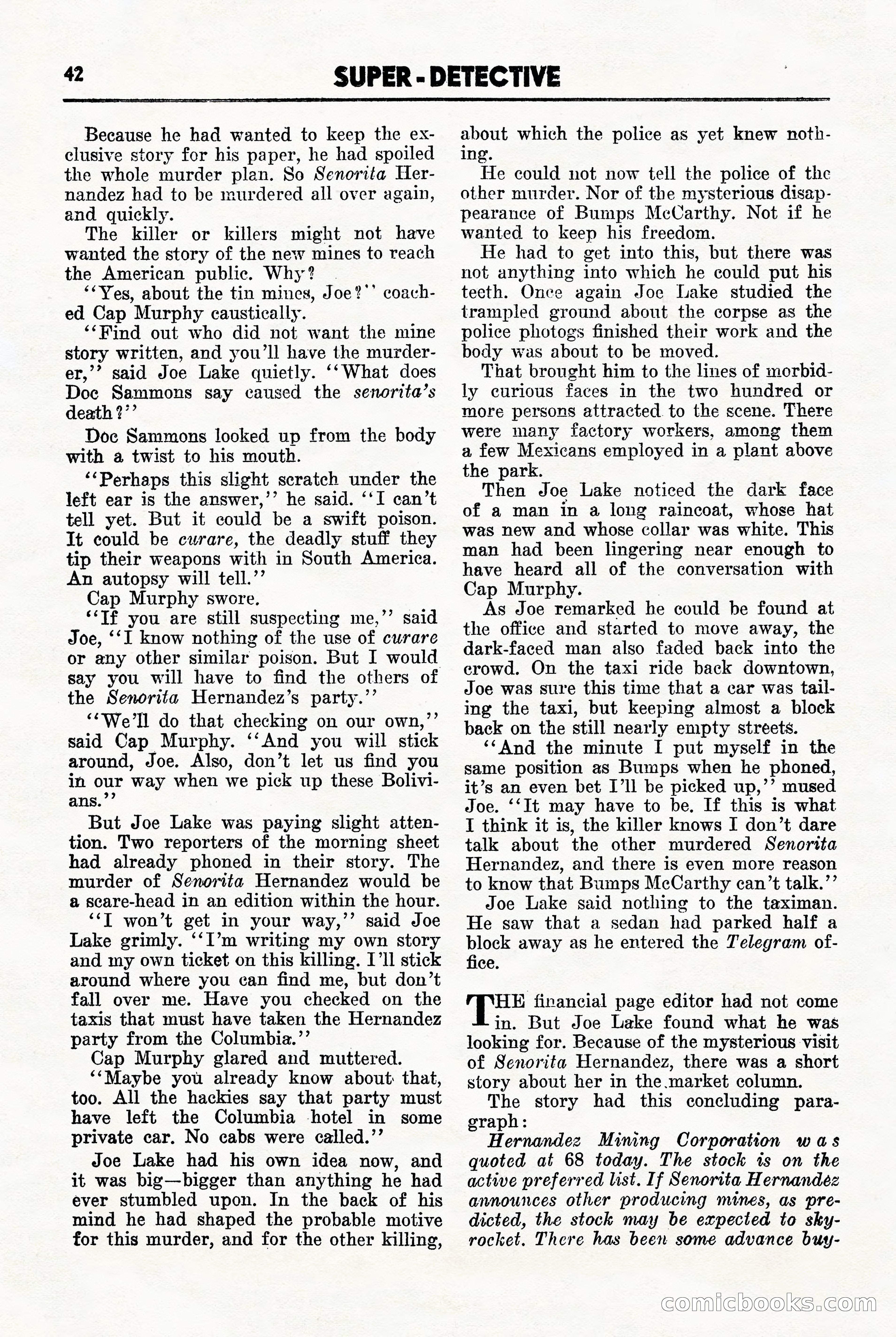 Super-Detective, November 1946 — page 42 of 132