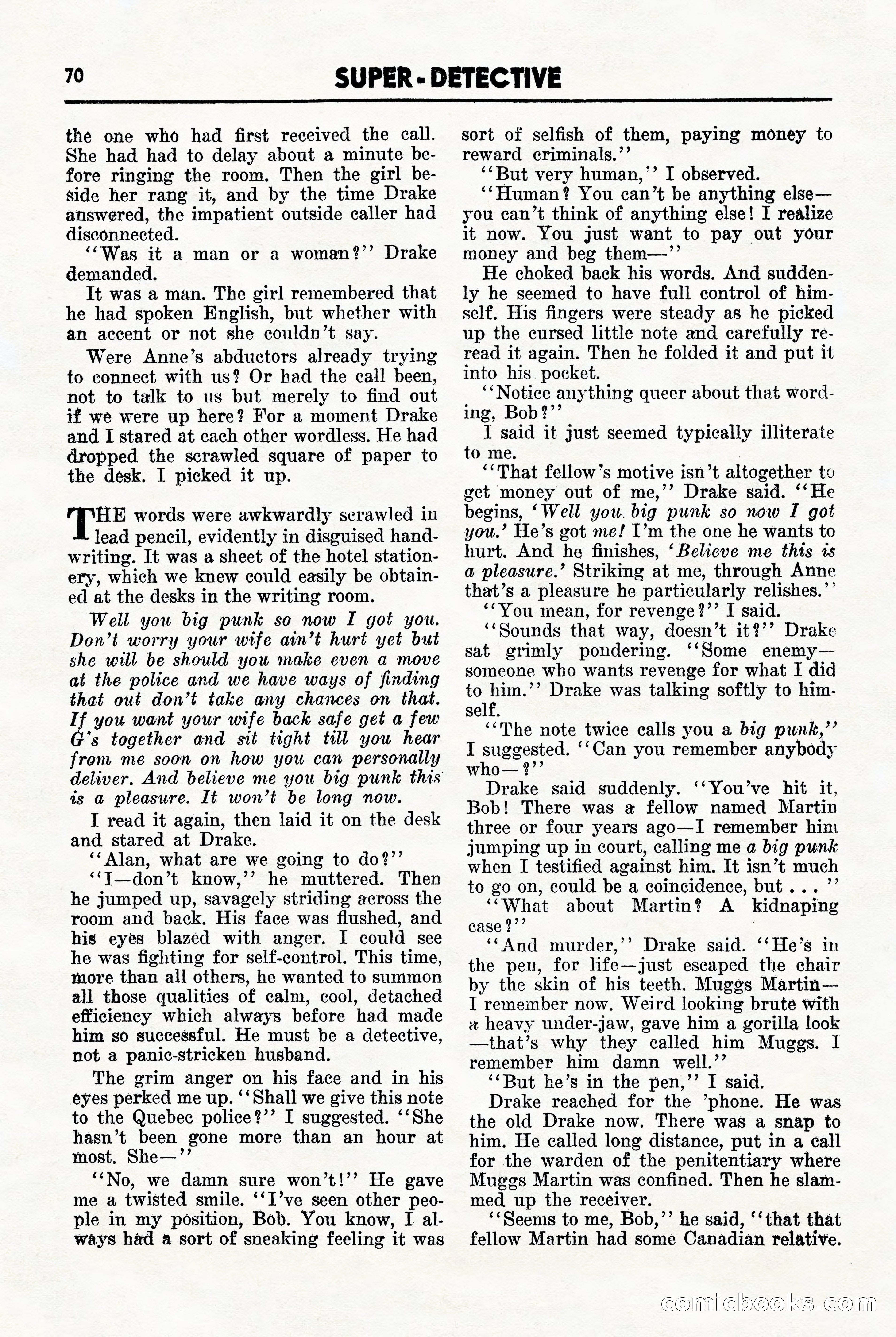 Super-Detective, November 1946 — page 70 of 132