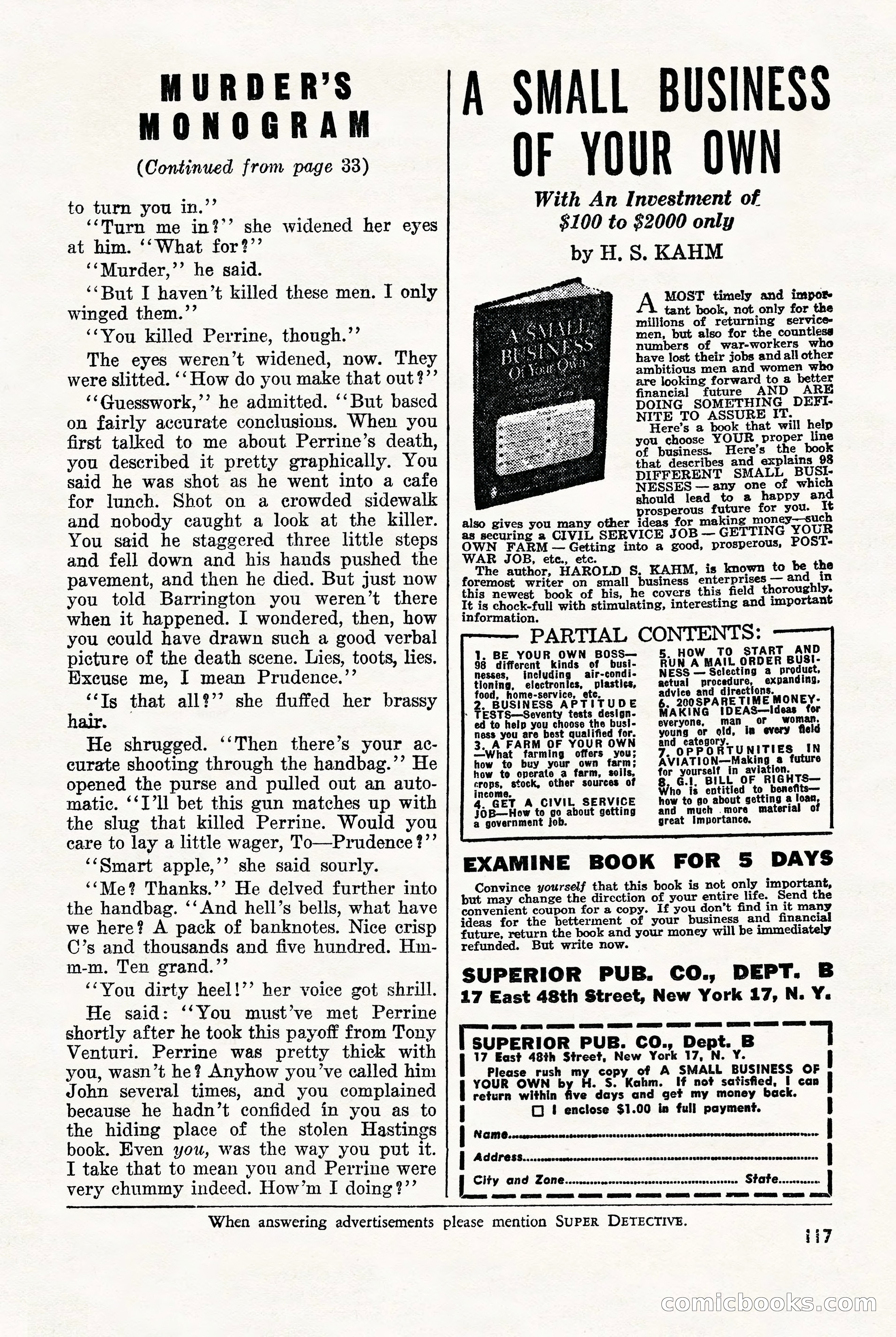 Super-Detective, November 1946 — page 117 of 132
