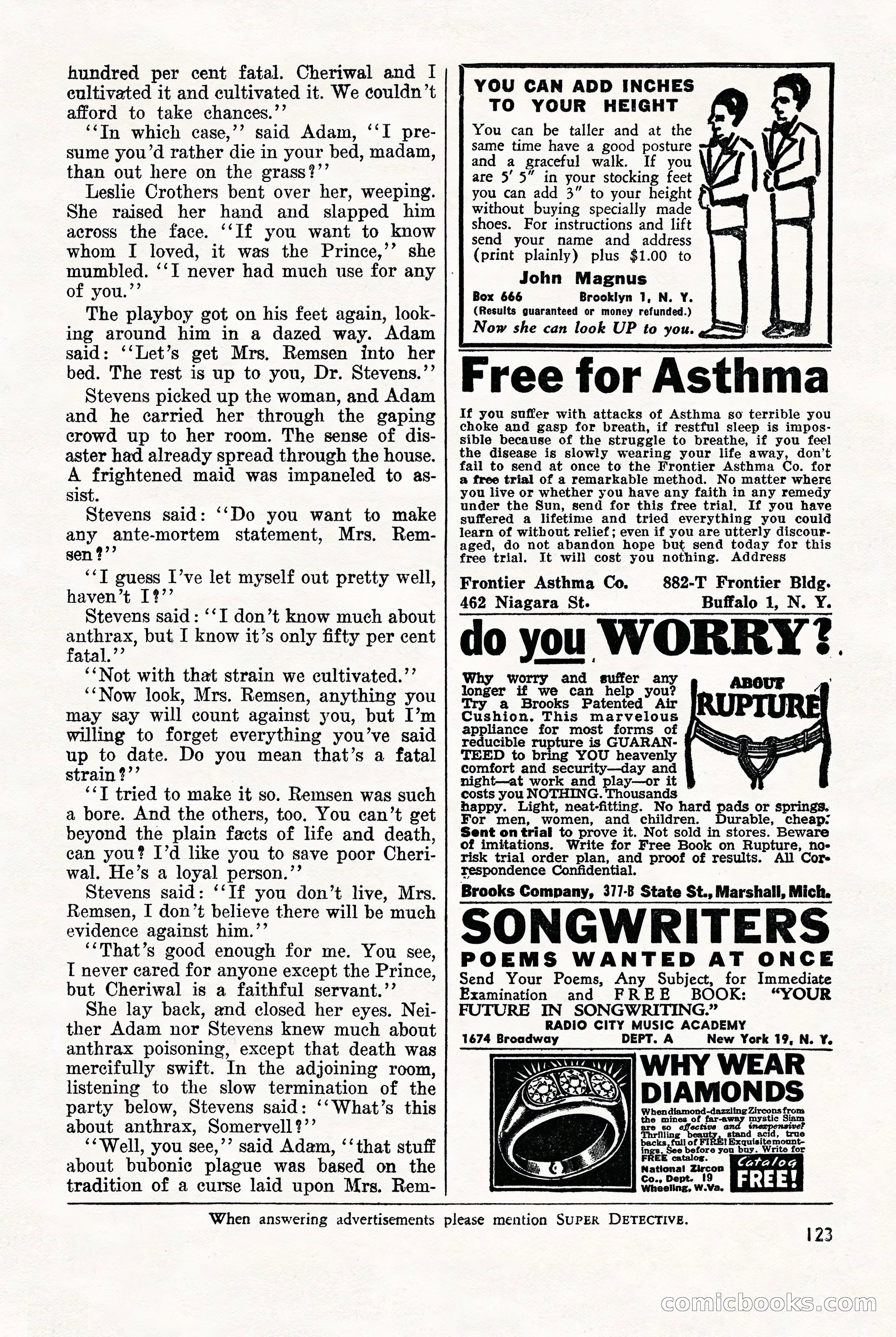 Super-Detective, November 1946 — page 123 of 132
