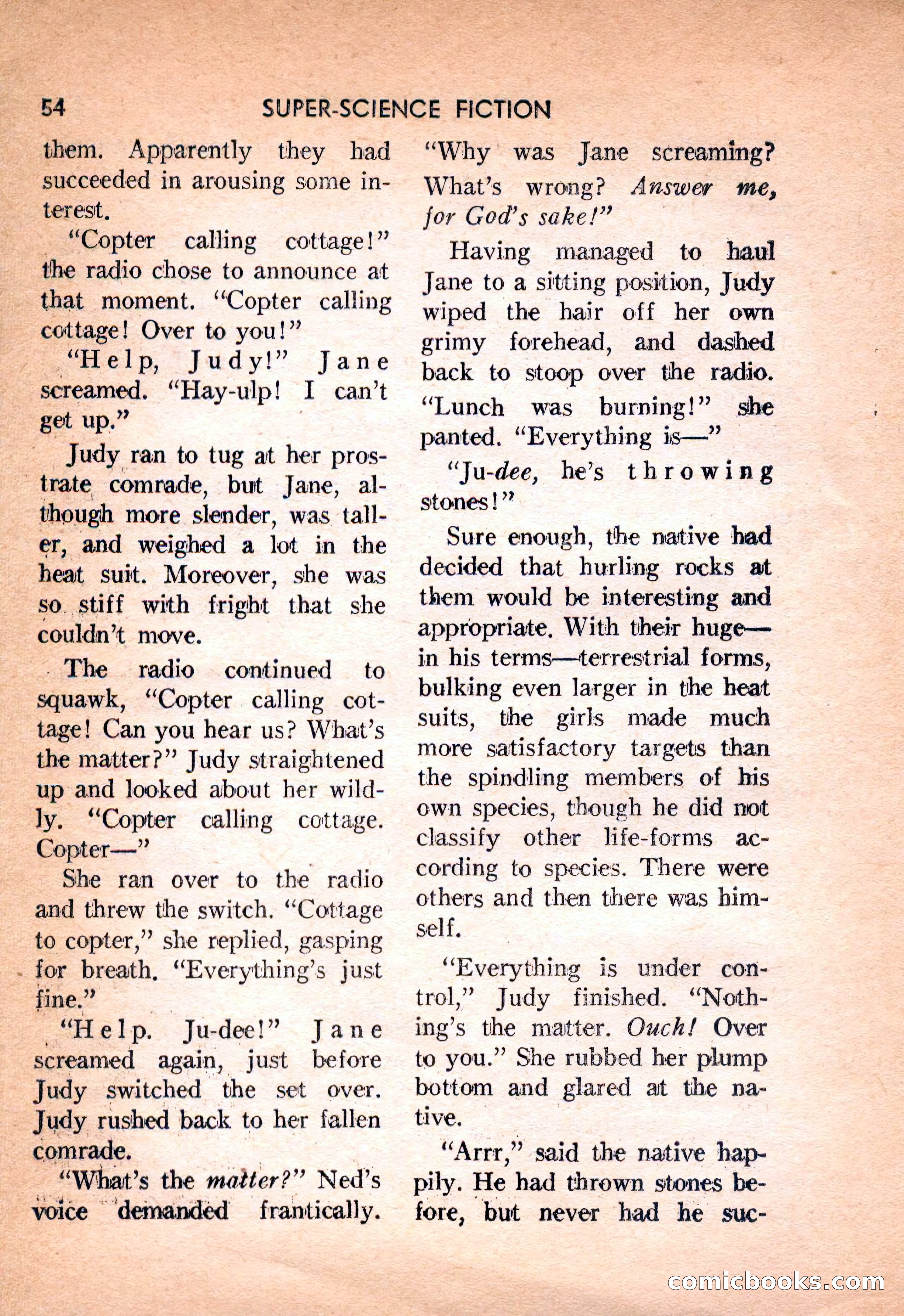 Super Science Fiction, February 1957 — page 56 of 132