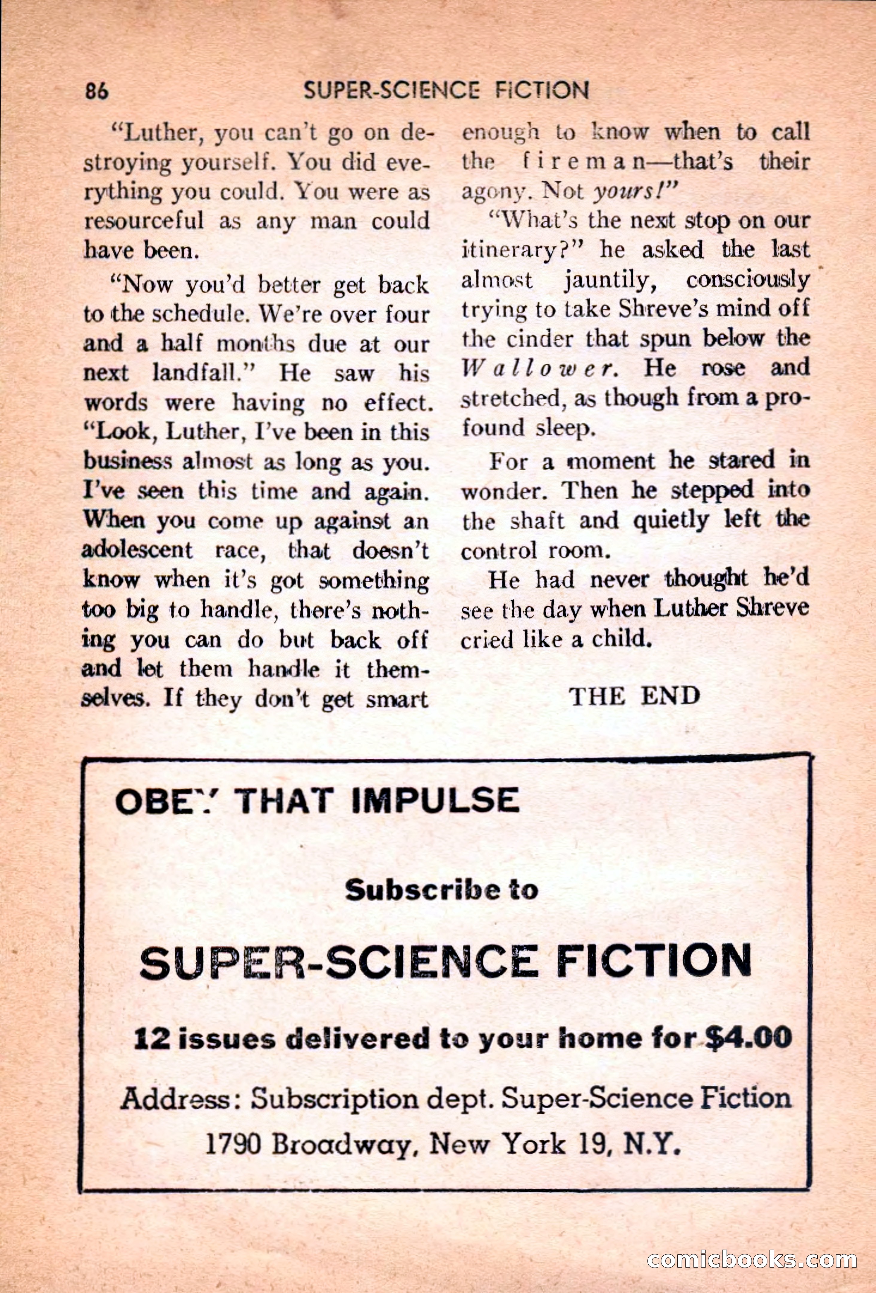 Super Science Fiction, February 1957 — page 88 of 132